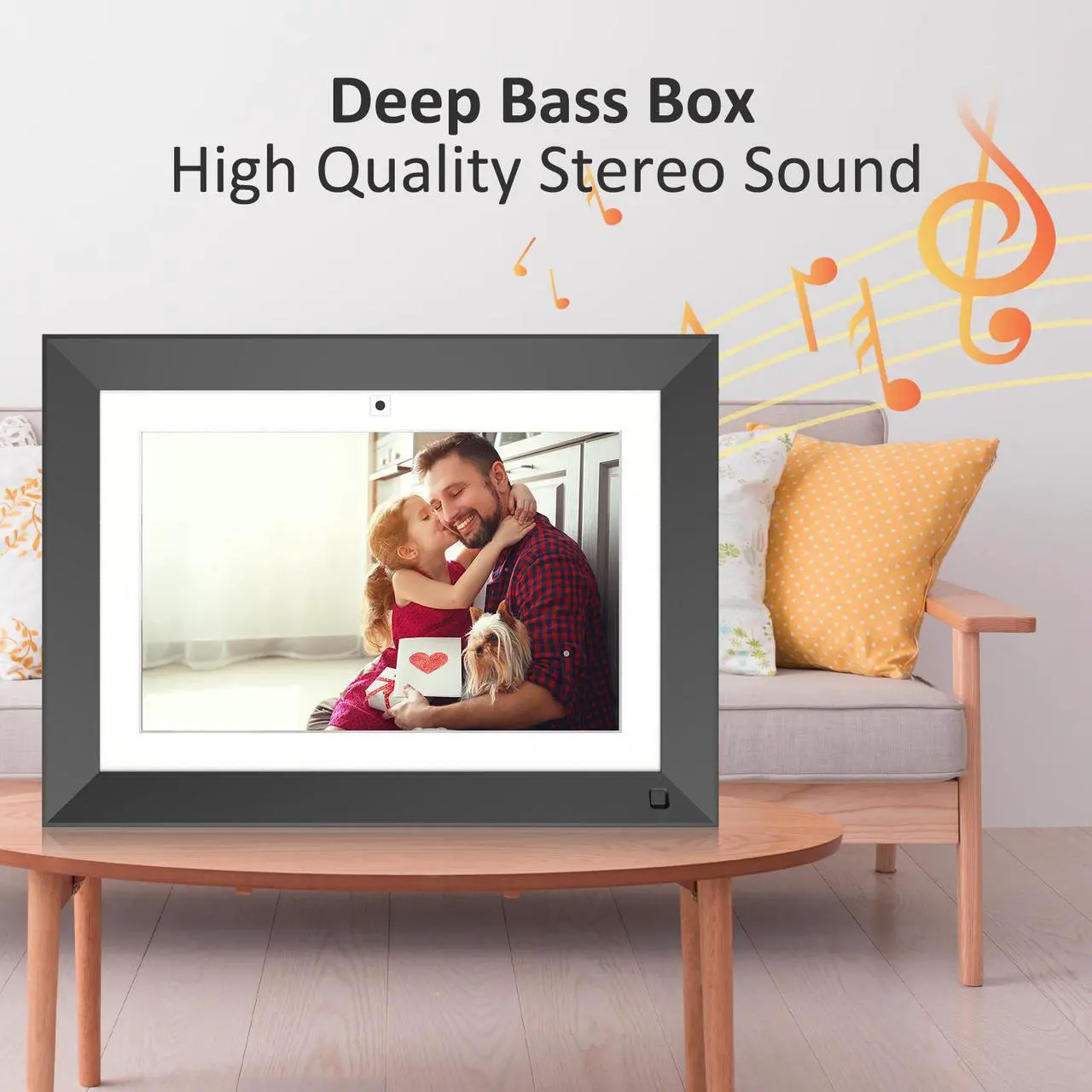 Alt view image 7 of 7 - FULLJA WiFi Digital Picture Frame with Video Call Function,10 inch Smart FHD Display with Deep Bass Box,16GB Memory, Video Calling Device for Grandparents - Stay Connected with Video Calling Via App