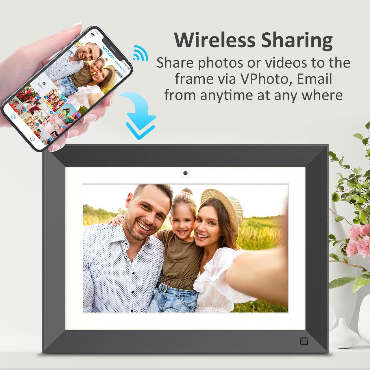 Alt view image 2 of 7 - FULLJA WiFi Digital Picture Frame – 10 inch Video Calling Device with IPS Touch Screen FHD Display – Smart Video Call on Your Digital Photo Frame Via App