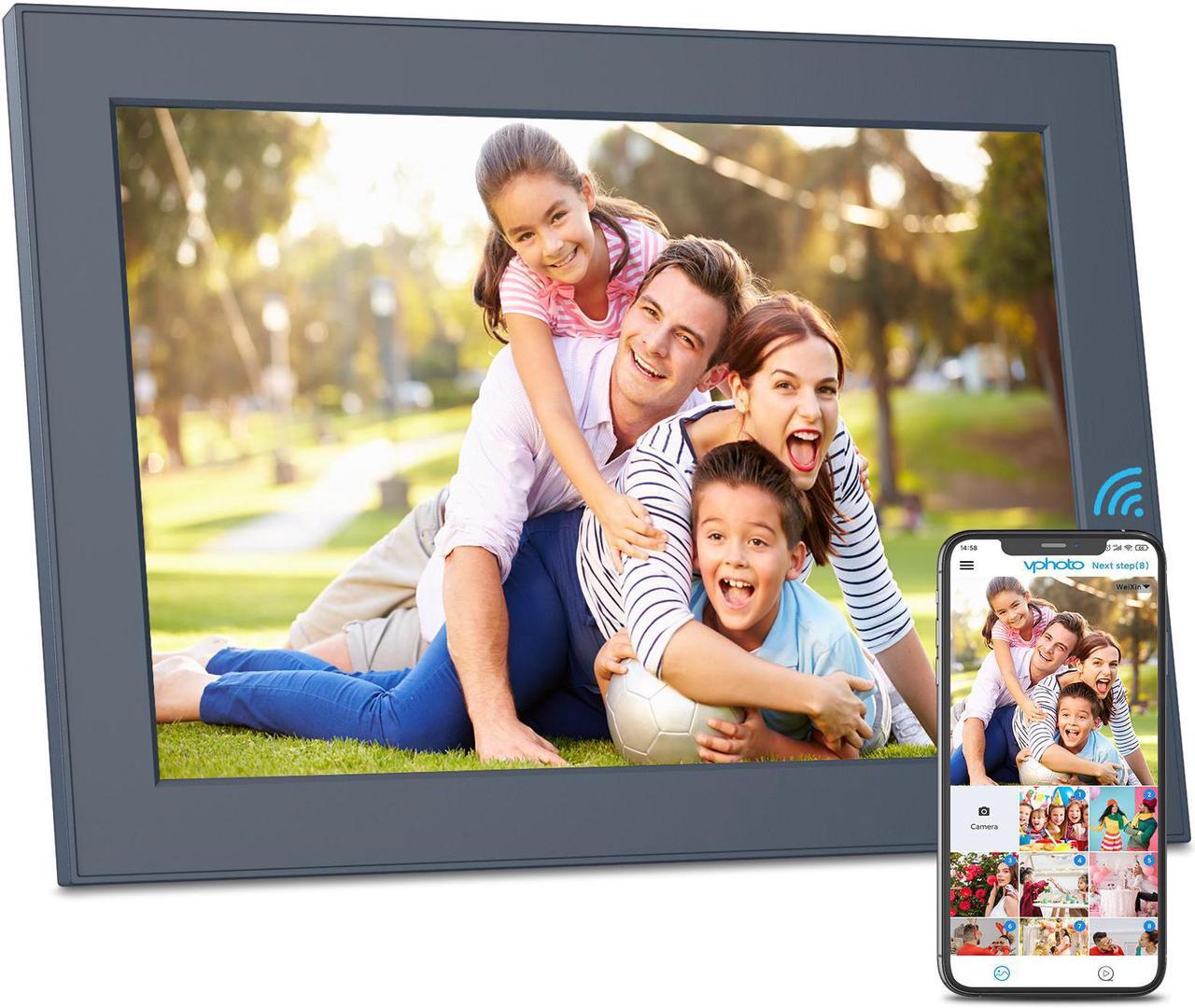 Main image of FULLJA 10 inch WIFI Digital Picture Frame Touch Screen IPS HD Display, Smart Digital Photo Frame, 16GB Storage, Auto-Rotate, Motion Sensor, Share Photos and Videos via iOS or Android App, Email, Cloud