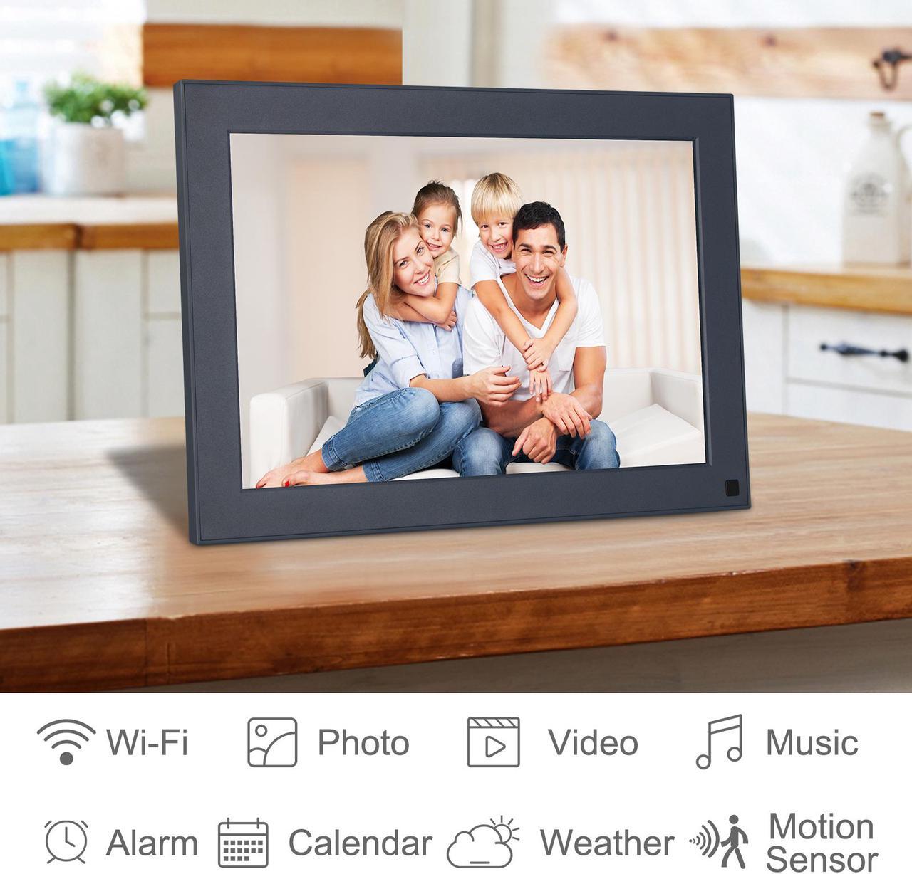 Alt view image 3 of 6 - FULLJA Digital Picture Frame, 10.1 Inch Digital Photo Frame with Wifi Cloud Smart Digital Frame IPS HD Touch Screen ,16GB Memory,Digital Frame Receive Photos Or Videos Remotely from App/Email,Blue, Su