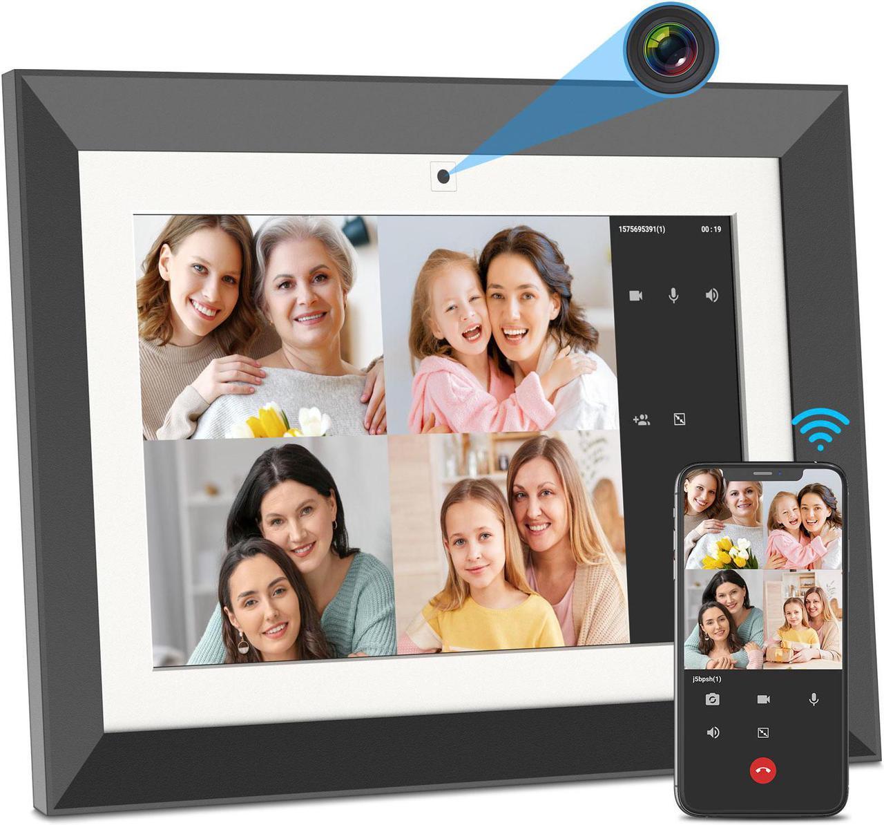 FULLJA WiFi Digital Picture Frame – 10 inch Video Calling Device with IPS Touch Screen FHD Display – Smart Video Call on Your Digital Photo Frame Via App