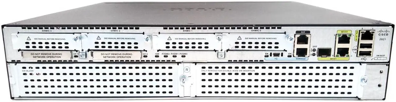 Alt view image 3 of 3 - CISCO 2900 CISCO2921-SEC/K9-RF 2921 Integrated Services Router 3 x 10/100/1000Mbps LAN Ports