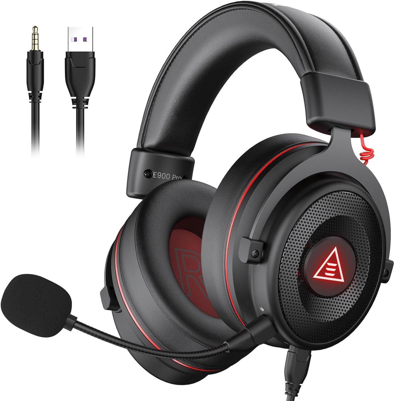 Main image of EKSA E900 Pro USB Gaming Headset for PC - Computer Headset with Detachable Noise Cancelling Mic, 7.1 Surround Sound, 50MM Driver - Headphones with Microphone for PS4/PS5, Xbox One, Laptop, Office