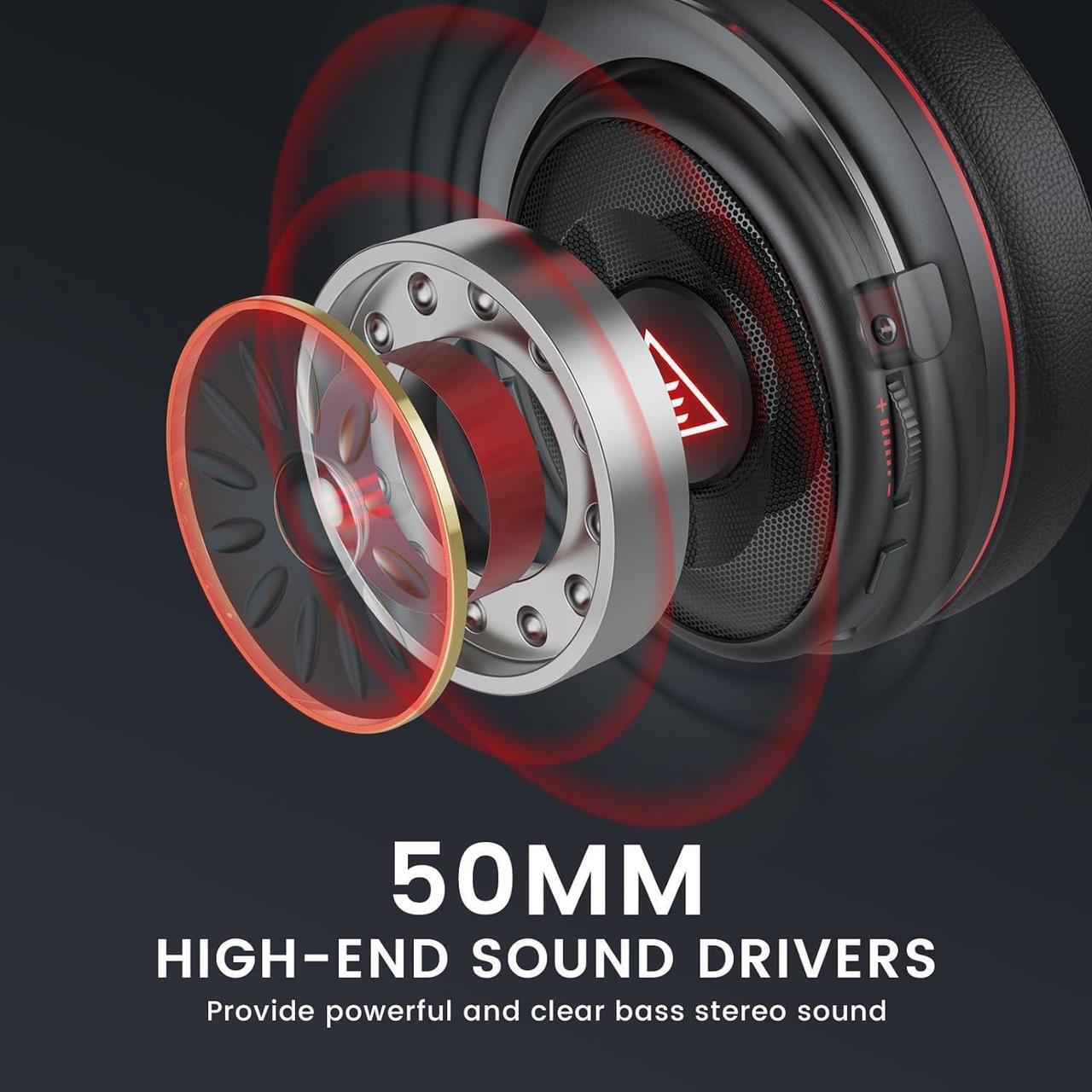 Alt view image 6 of 7 - EKSA E900 Pro USB Gaming Headset for PC - Computer Headset with Detachable Noise Cancelling Mic, 7.1 Surround Sound, 50MM Driver - Headphones with Microphone for PS4/PS5, Xbox One, Laptop, Office