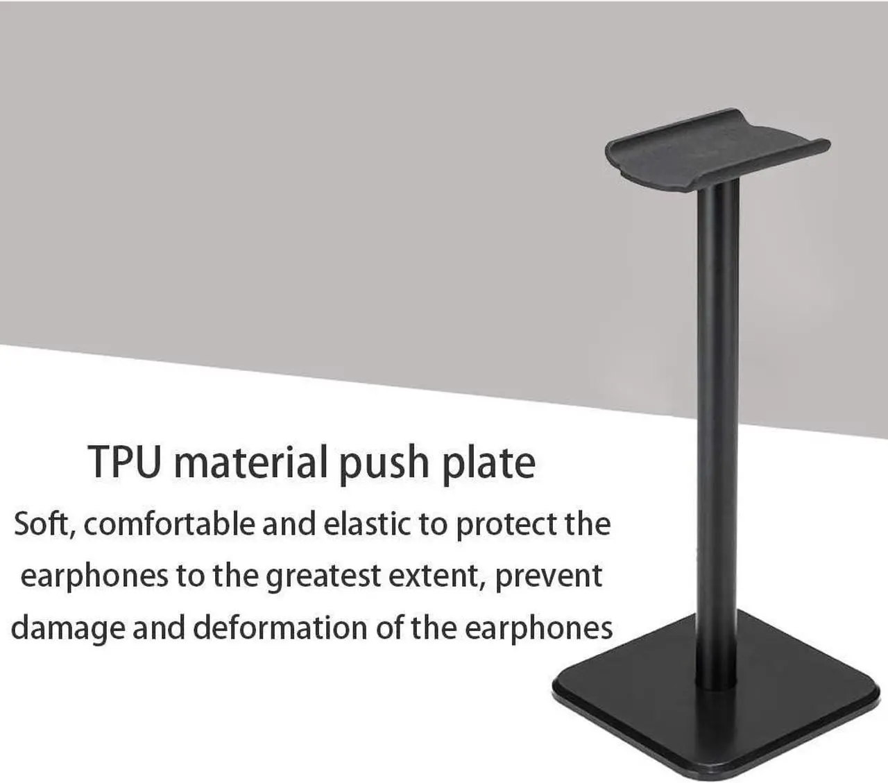 Alt view image 6 of 7 - Headphone Stand, Universal Aluminum Metal Holder for AirPods Max, HyperX Cloud II, Xbox One, , Sennheiser, Sony, Bose, Beats PC Gaming Headset Display &Wireless Headphones (Black)