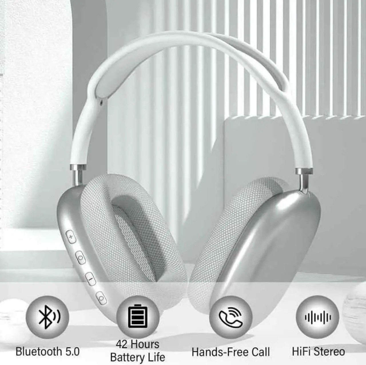 Alt view image 4 of 6 - Active noise cancellation, Bluetooth headphone wireless,40 hour of playback time,rich deep bass, comfortable memory foam ear muffs,travel,home officeB