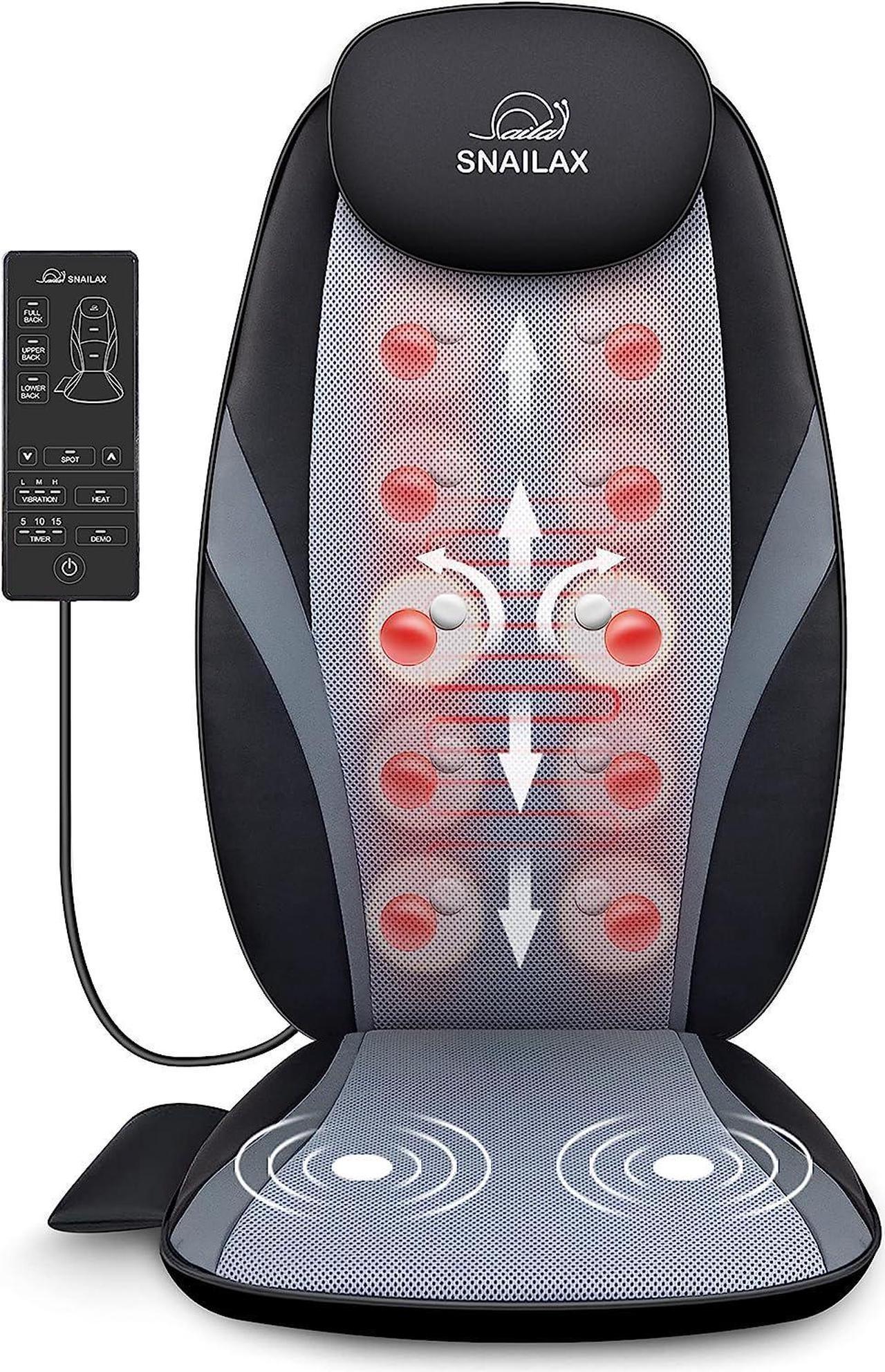 Main image of Snailax Shiatsu Massage Cushion with Heat Massage Chair Pad Kneading Back Massager for Home Office Seat use