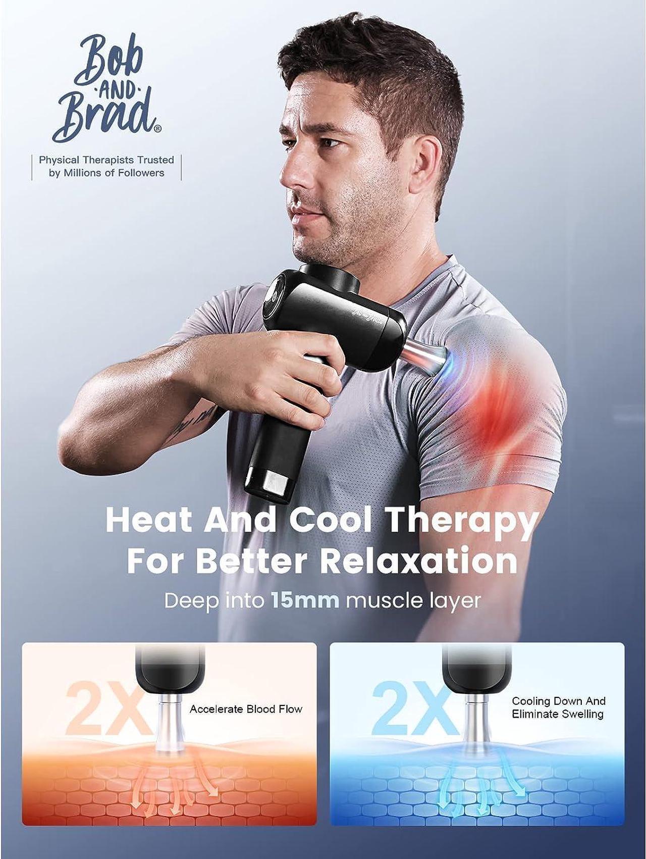 Alt view image 3 of 6 - X6 Pro Massage Gun Deep Tissue Percussion with Metal Head for Cold or Heat Therapy, Professional Muscle Massage Gun for Athlete Pain Relief, Electric Massager Gun-FSA and HSA Eligible