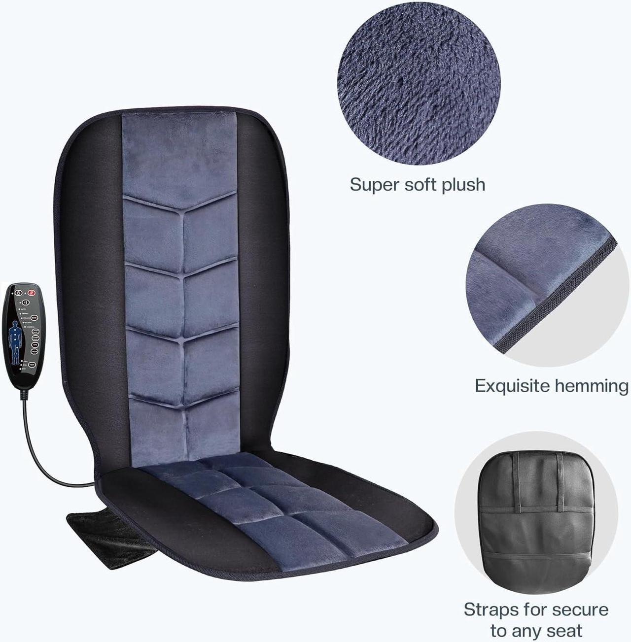 Alt view image 4 of 6 - CILI Massage Chair Pad,Back Massage with Heat,Massage Pad with 10 Vibration Motors,30-60-90 Minutes Heating Options,Chair Massager for Office Chair, Massage Chair for Home Office Use (Black)