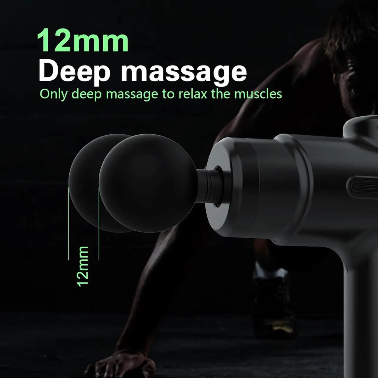 Alt view image 4 of 7 - Massage Gun Deep Tissue Percussion Massager for Athletes,Handheld Body Back Muscle Massager with 8 Massage Heads