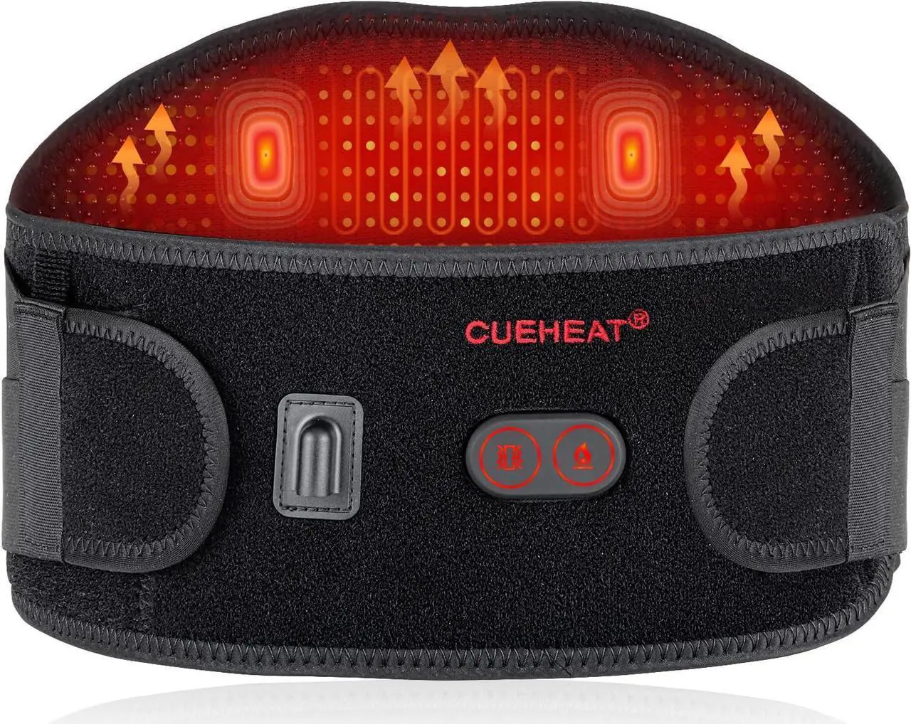 Main image of CUEHEAT Heating Pad Back Brace with Heat and Massage,Heated Back Massage with Rechargeable Battery, Back Heat Support Belt for Men, Women Heated Back Brace, Heating pad with Massager for Back(48Inch)