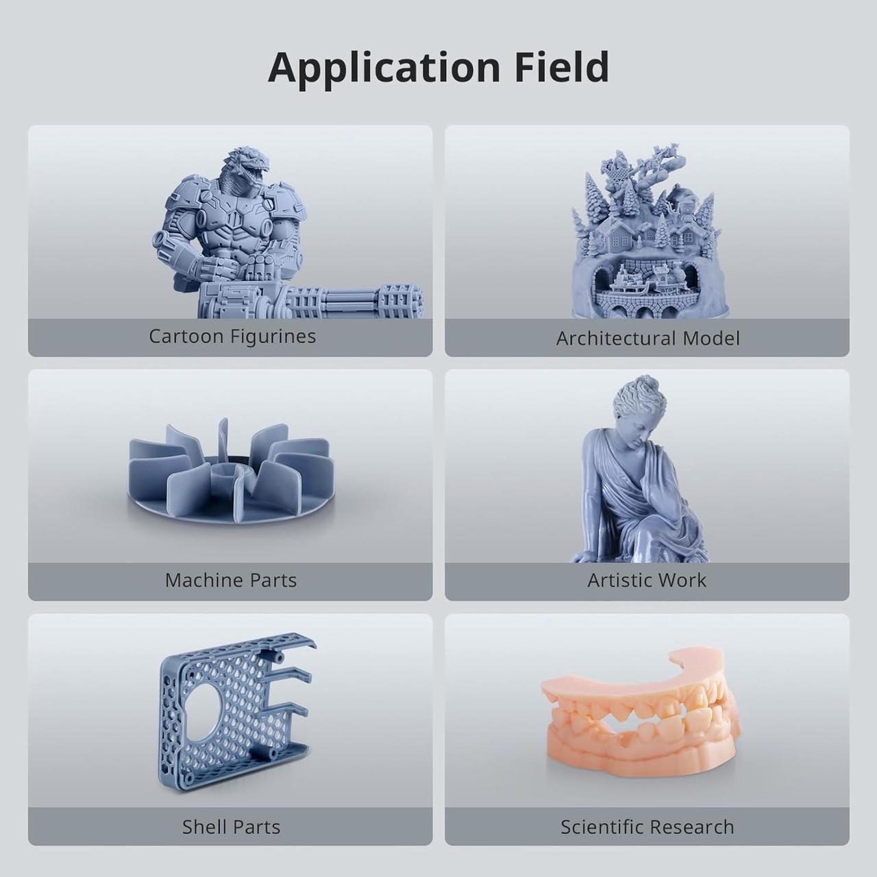 Alt view image 6 of 7 - ANYCUBIC ABS-Like 3D Printer Resin Pro 2, Stronger and Tougher, High Precision and Long-Lasting, Low Odor, Wide Compatibility for All LCD Resin 3D Printers (Grey, 1kg)