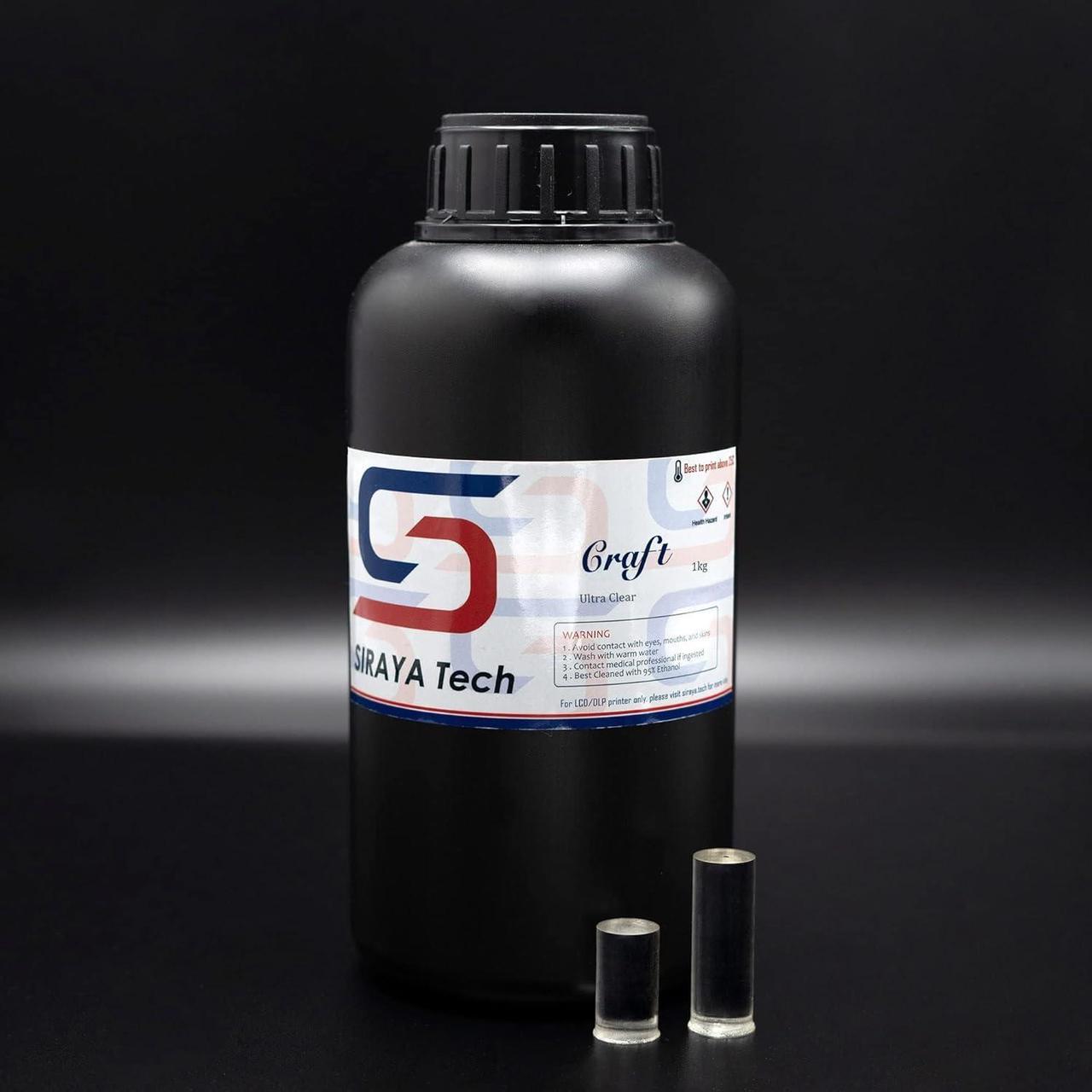 Main image of Craft Ultra-Clear 3D Printer Resin - High Transparency, Non-Yellowing, 405nm Rapid Curing for LCD/DLP/8K 3D Printers, Designed for Craft Projects (1kg, High Clear)
