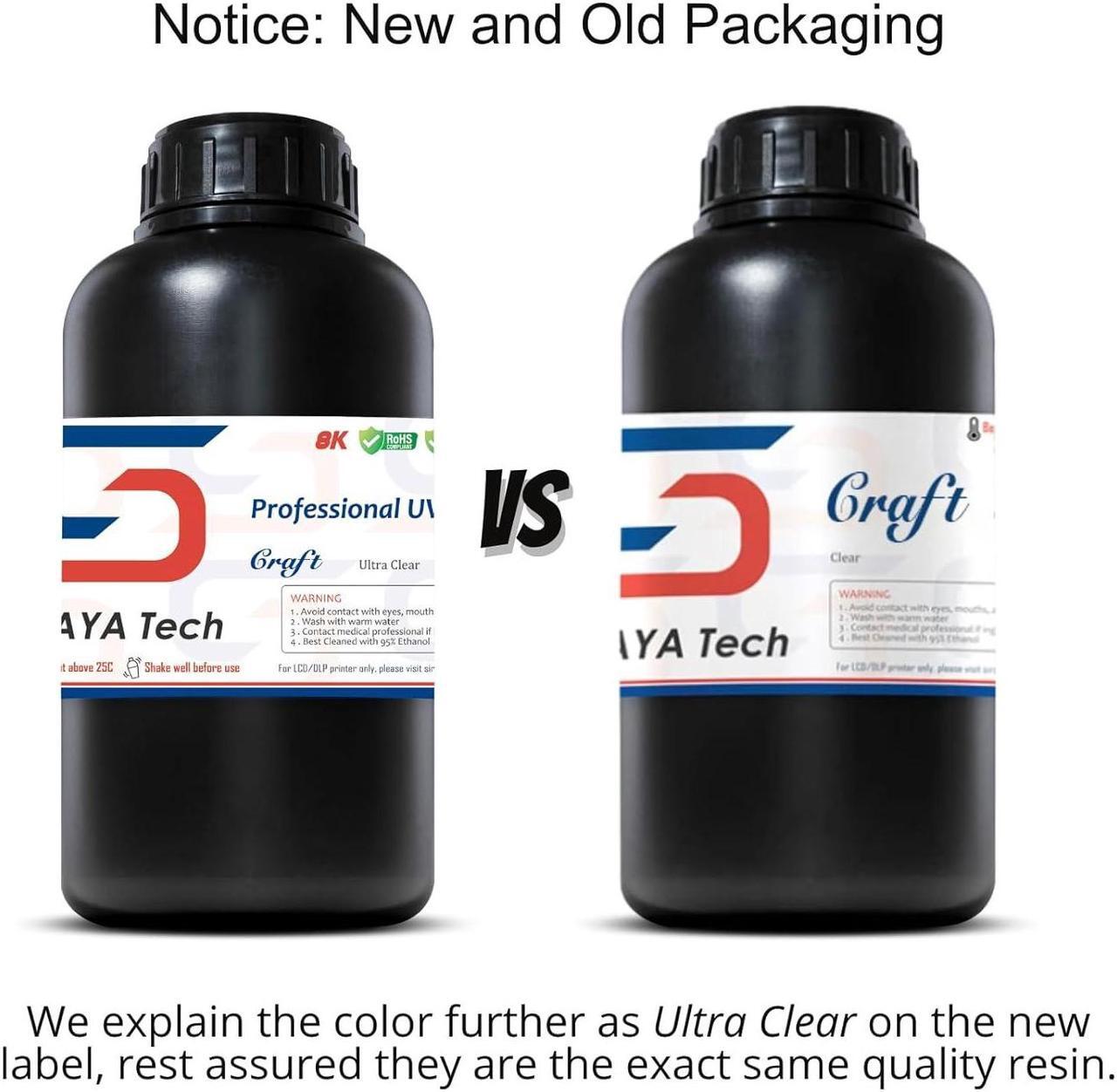 Alt view image 2 of 7 - Craft Ultra-Clear 3D Printer Resin - High Transparency, Non-Yellowing, 405nm Rapid Curing for LCD/DLP/8K 3D Printers, Designed for Craft Projects (1kg, High Clear)