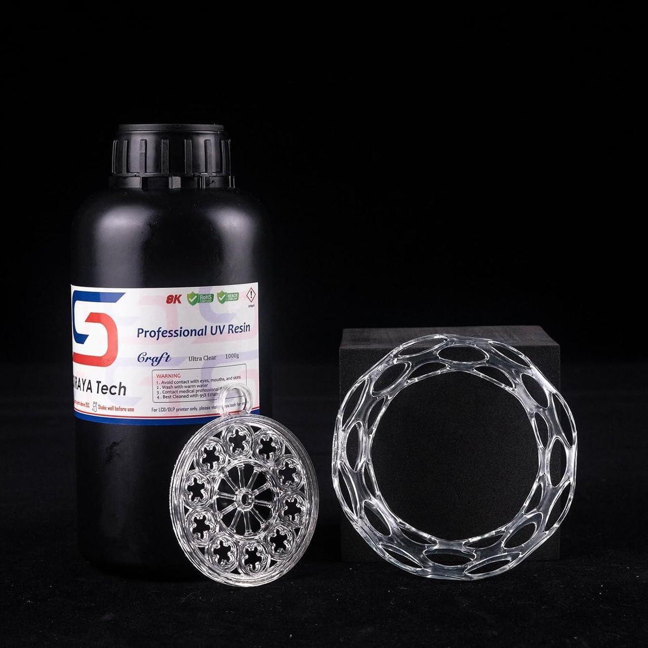 Alt view image 5 of 7 - Craft Ultra-Clear 3D Printer Resin - High Transparency, Non-Yellowing, 405nm Rapid Curing for LCD/DLP/8K 3D Printers, Designed for Craft Projects (1kg, High Clear)