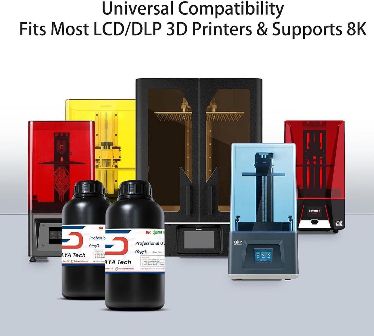 Alt view image 6 of 7 - Craft Ultra-Clear 3D Printer Resin - High Transparency, Non-Yellowing, 405nm Rapid Curing for LCD/DLP/8K 3D Printers, Designed for Craft Projects (1kg, High Clear)