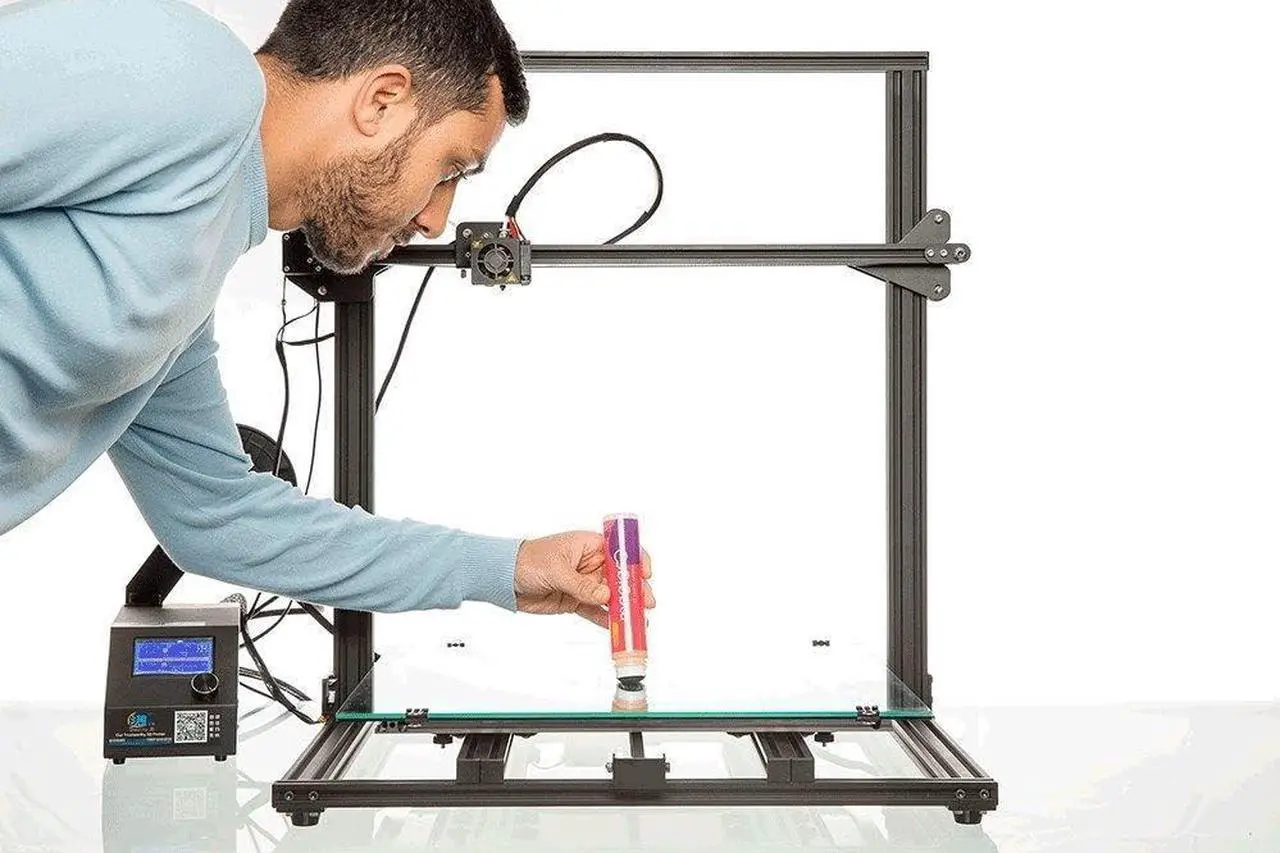 Alt view image 2 of 4 - MO2018 All-in-One Large Format 3D Printer Adhesive Glue, Reduces Warping for ABS, PLA, PETG, HIPS, ASA, and TPU Filament on Flex Plate, Glass, PEI, Buildtak, Kapton Build Plates 4 fl. oz.