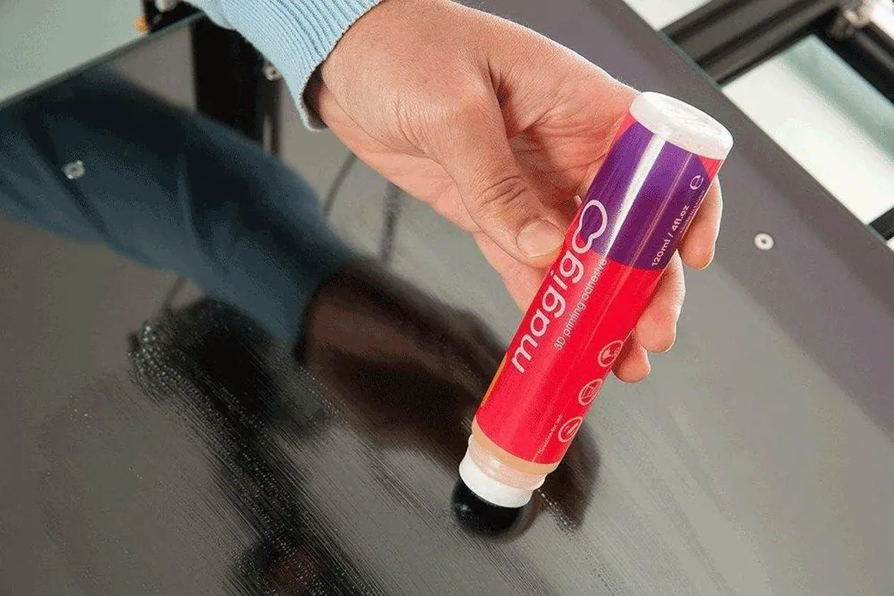 Alt view image 3 of 4 - MO2018 All-in-One Large Format 3D Printer Adhesive Glue, Reduces Warping for ABS, PLA, PETG, HIPS, ASA, and TPU Filament on Flex Plate, Glass, PEI, Buildtak, Kapton Build Plates 4 fl. oz.