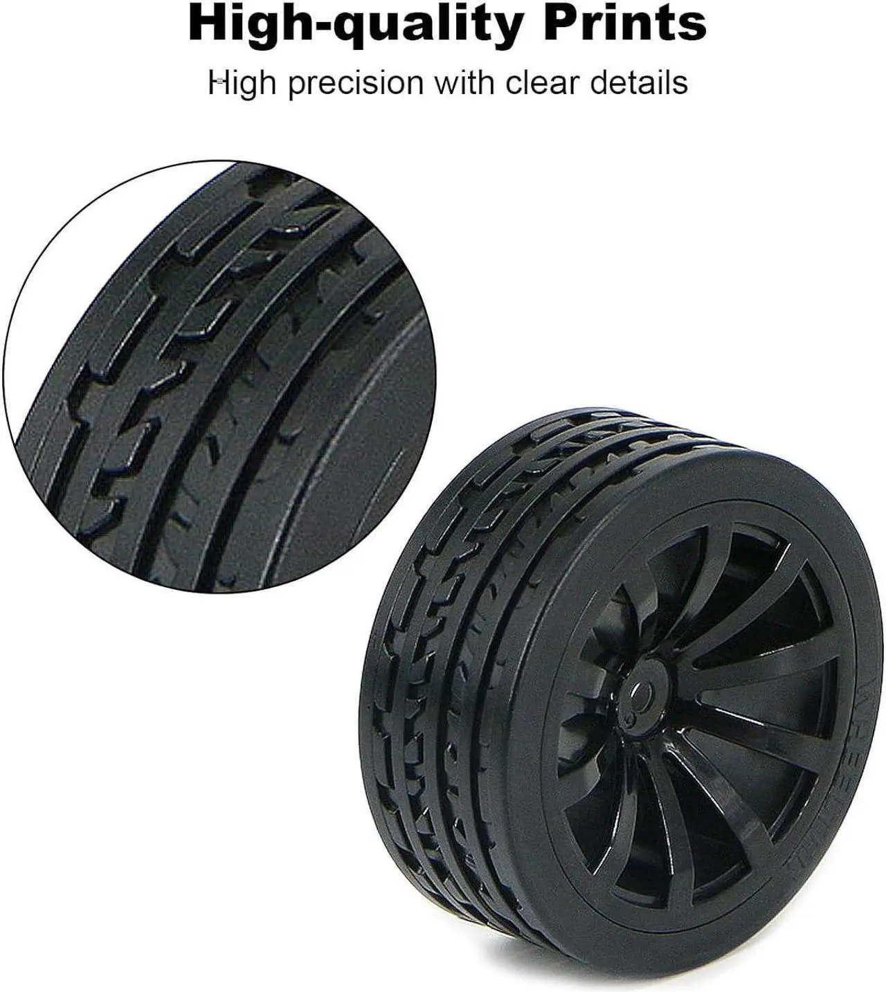 Alt view image 3 of 7 - Elastic600 3D Printer Resin, 405nm Elastic UV-Curing Resin, Tough & Flexible, TPU-like Photopolymer Resin for LCD DLP 3D Printing (Black, 1000g)