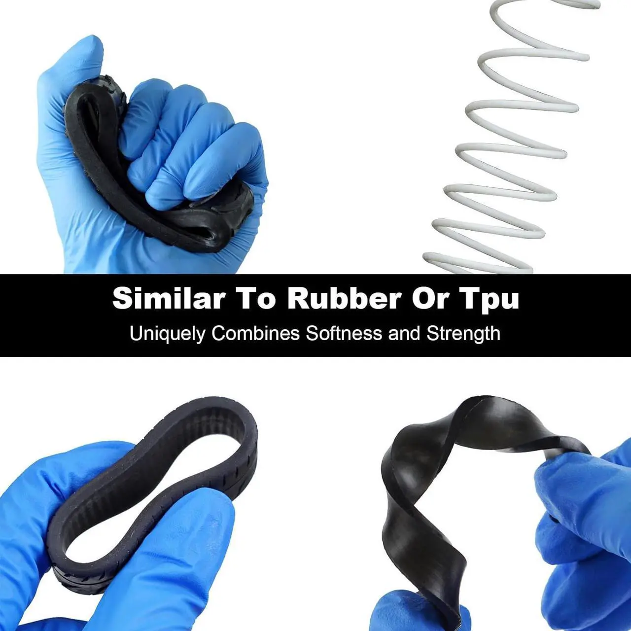 Alt view image 5 of 7 - Elastic600 3D Printer Resin, 405nm Elastic UV-Curing Resin, Tough & Flexible, TPU-like Photopolymer Resin for LCD DLP 3D Printing (Black, 1000g)