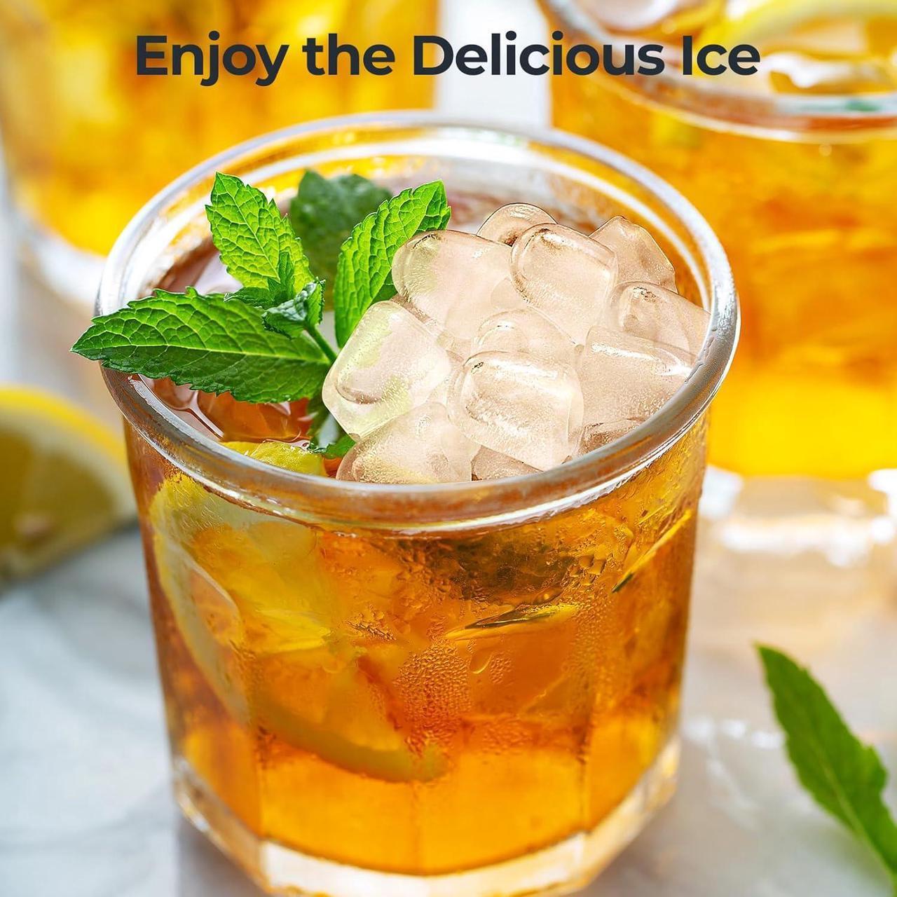 Alt view image 7 of 7 - Ice Makers Countertop with Self-Cleaning, 9 Ice Cubes in 6Mins, 26.5lbs/24Hrs, Portable Ice Maker with Ice Scoop/Basket for Kitchen/Home/Bar, Black