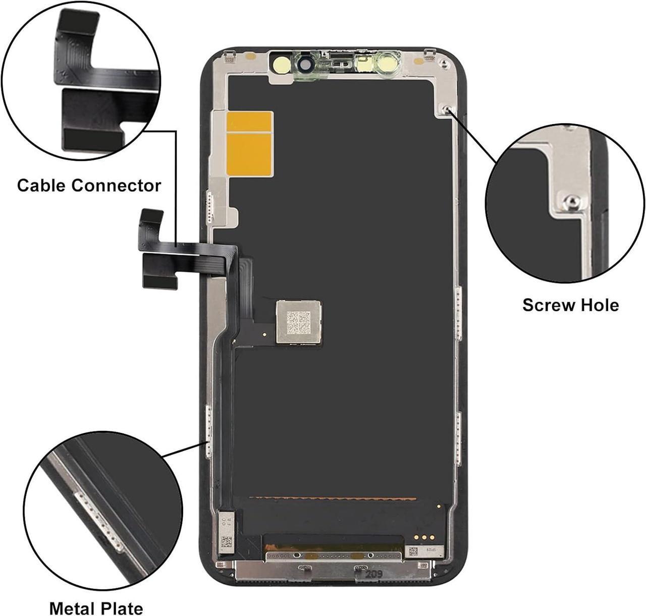 Alt view image 5 of 7 - Screen Replacement for iPhone 11 Pro 5.8" LCD Retina FHD Display COF Touch Screen Digitizer with Repair Tool Kits, Waterproof Tape, Screen Protector
