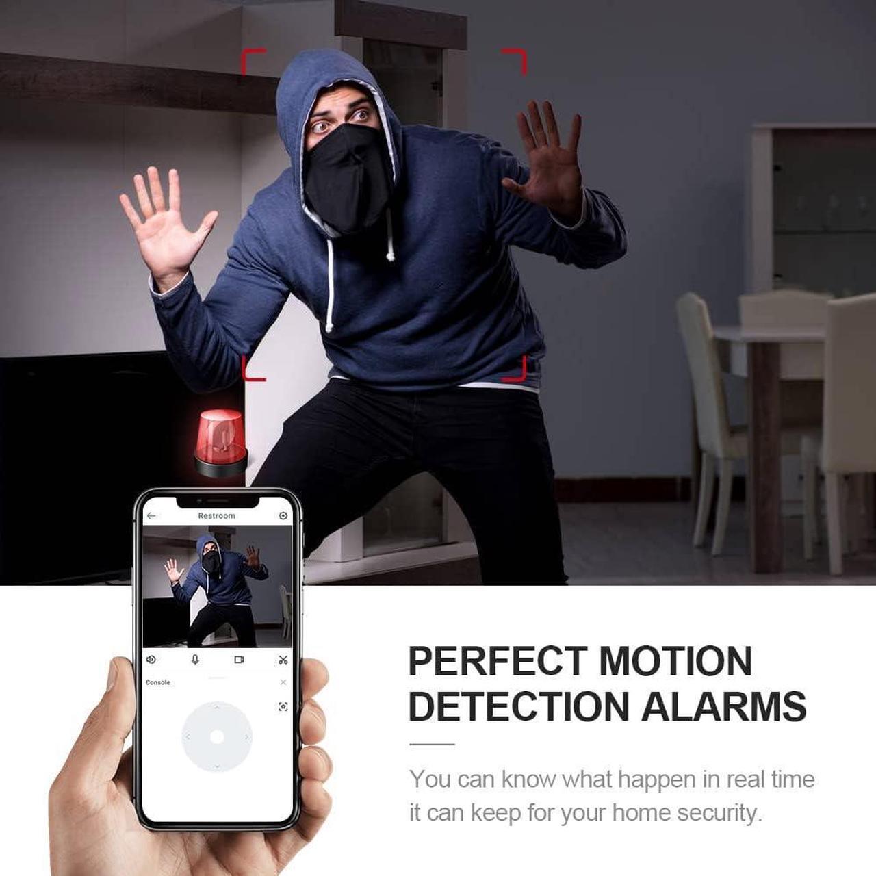 Alt view image 5 of 6 - Mini Camera for Home 4K HD Indoor Battery Mini Cameras Wireless WiFi Security Camera Pet Camera APP Control Smallest Surveillance Camera for Room Nanny Cam with Motion Detection Night Vision