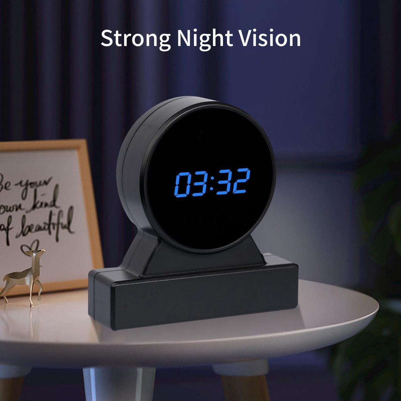 Alt view image 4 of 6 - Hidden Camera ClockFull HD 1080p Spy CameraWiFi Nanny Cam, Wireless Indoor Home Security Cam, Night Vision