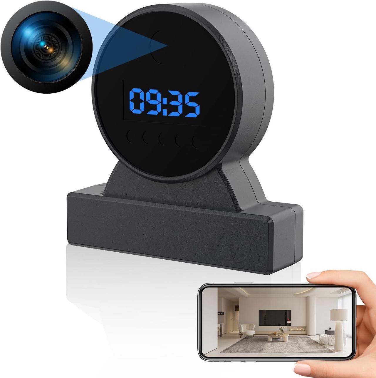 Main image of Hidden Camera ClockFull HD 1080p Spy CameraWiFi Nanny Cam, Wireless Indoor Home Security Cam, Night Vision