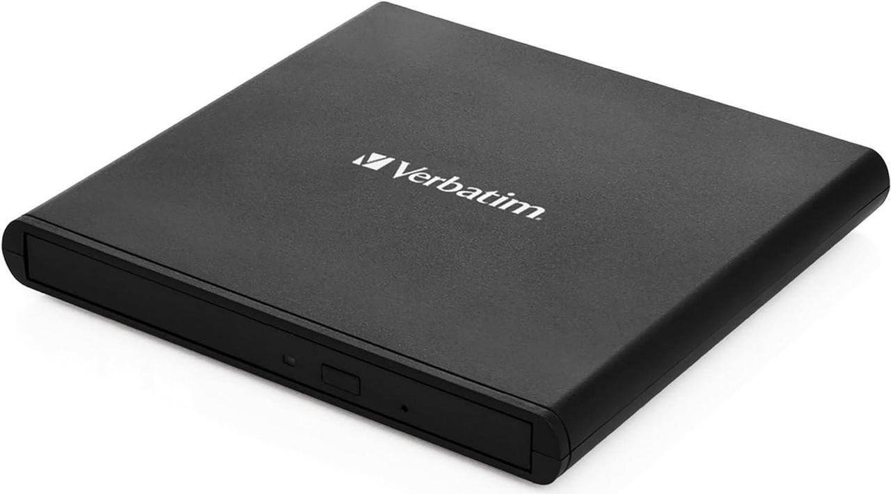 Main image of Verbatim Slimline CD / DVD Drive - External USB 2.0 CD DVD +/-RW Burner for Laptops and Notebooks with M-DISC Support - Mac & PC Compatible - Nero Burn & Archive Software Included - Black