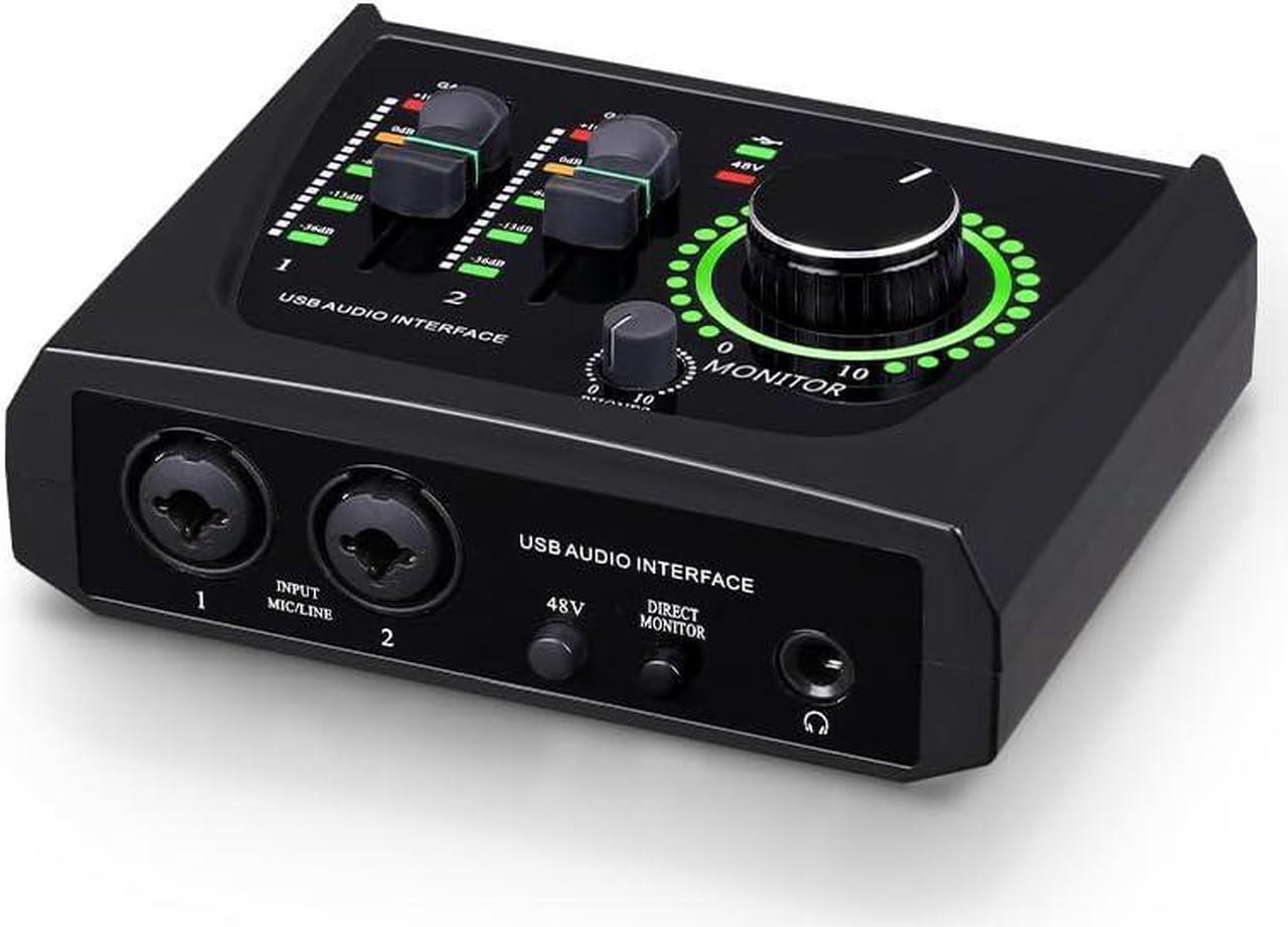 Main image of BOMGE mini 2 Channel USB Audio Interface for Recording, Streaming and Podcasting, with XLR/48V Phantom Power,Studio Quality Audio Interface for Guitarist, Vocalist, Podcaster or Producer