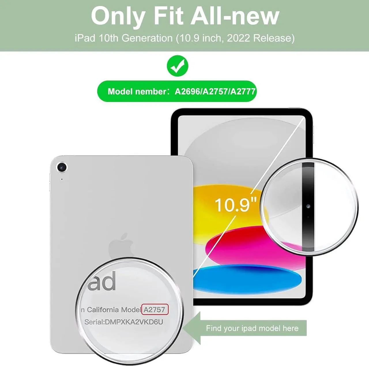 Alt view image 2 of 7 - Keyboard Case for iPad 10th Generation 10.9 inch, Stand Folio Detachable Wireless Bluetooth Rechargeable Keyboard Soft TPU Back Case with Pencil Holder for New iPad 10th Gen 2022, Light Green