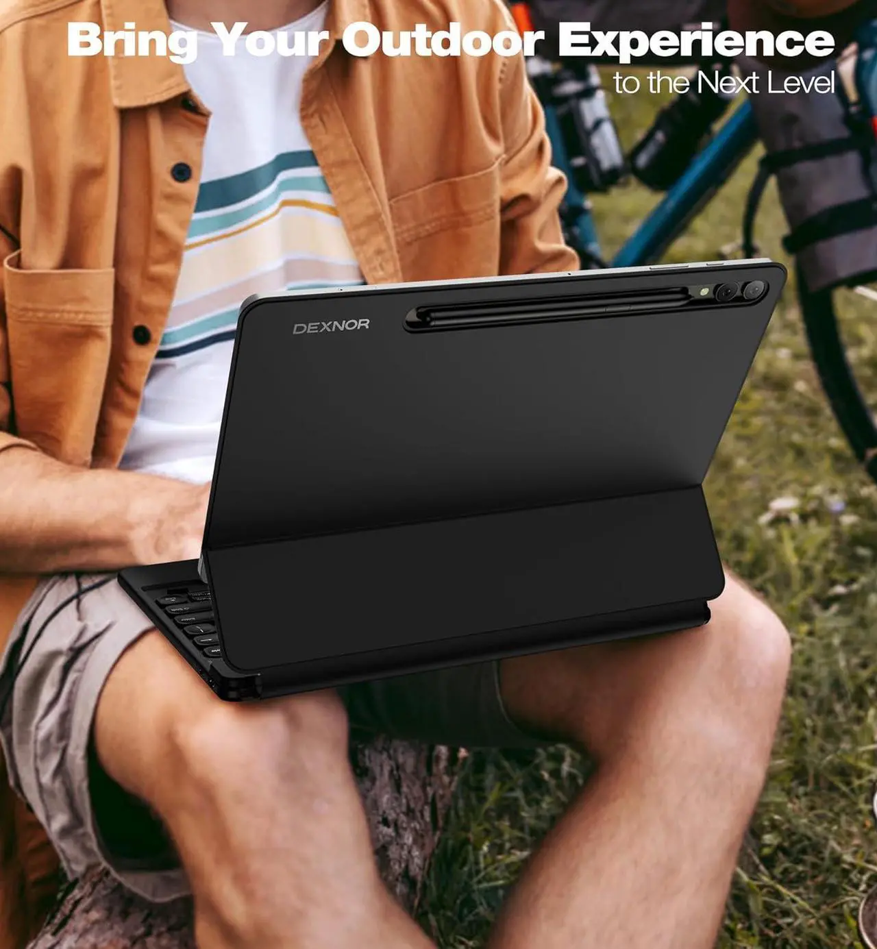 Alt view image 7 of 7 - for Samsung Galaxy Tab S9+ Plus/S9 FE+ Plus/S8+ Plus/S7+ Plus/S7 FE Case with Keyboard 12.4" Floating Cantilever Magnetic Stand Multi-Touch Trackpad Backlit S Pen Holder US Version - Black