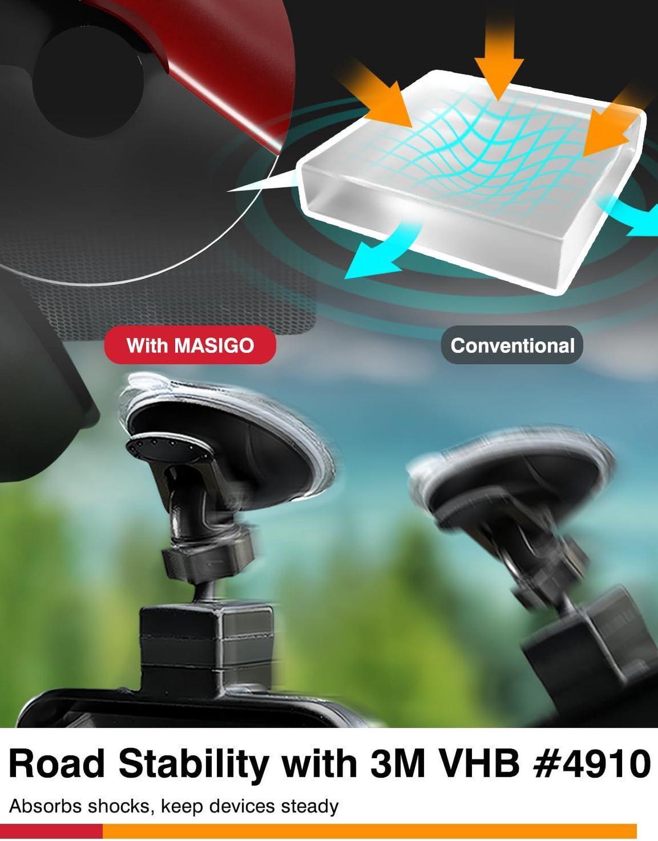 Alt view image 4 of 6 - 3M VHB Clear Double Sided Acrylic Foam Mounting Tape - 2.2 inches (56mm) Round Heavy Duty Adhesives Pad, Secure Dash Cam Suction Cup Mount with Center Hole Design - Pack of 6