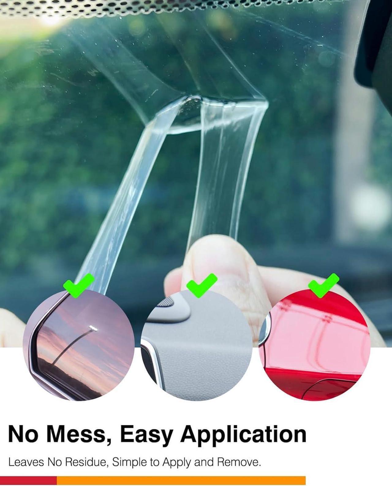 Alt view image 5 of 6 - 3M VHB Clear Double Sided Acrylic Foam Mounting Tape - 2.2 inches (56mm) Round Heavy Duty Adhesives Pad, Secure Dash Cam Suction Cup Mount with Center Hole Design - Pack of 6
