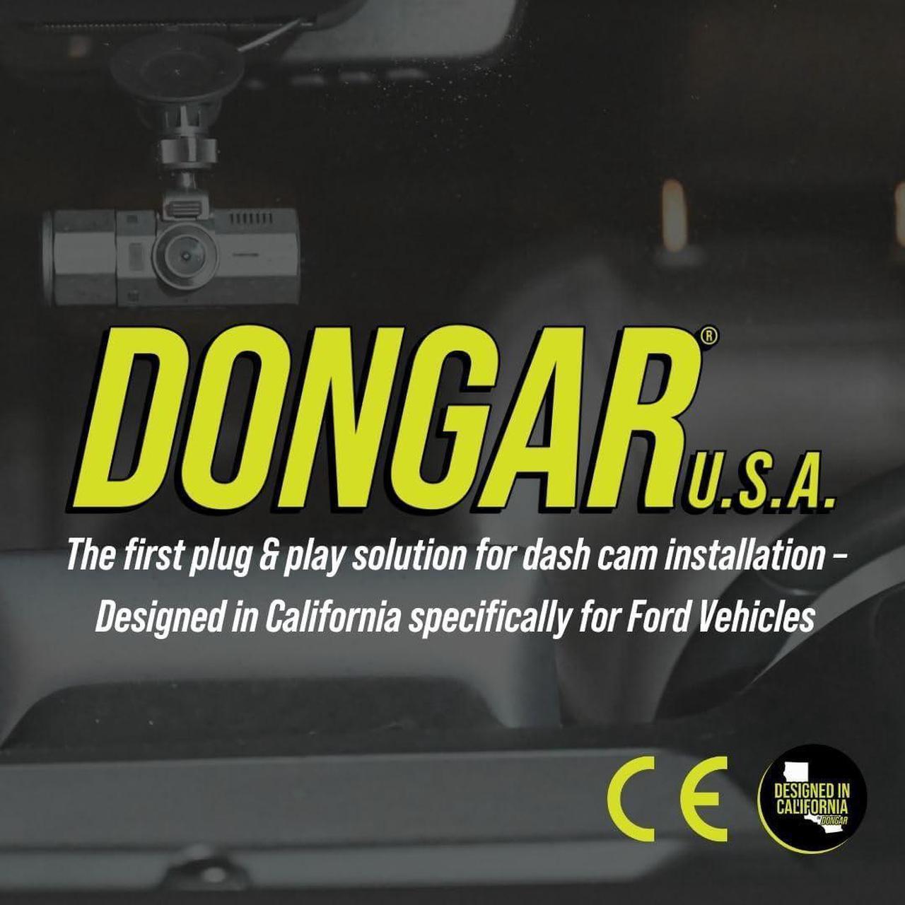 Alt view image 3 of 7 - Dongar Dashcam Power Adapter (16-pin Type A) for Ford Vehicles. Compatible with Select Bronco, F150 and more. Built-in USB Power Source, Connects to Rearview Mirror, Easy to Install