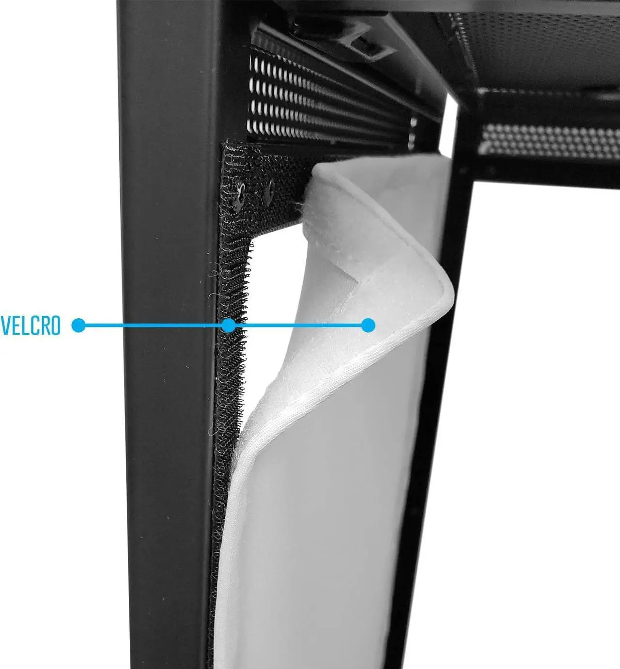 Alt view image 6 of 7 - Portable DJ Facade Booth with Black and White Lighting Scrims, Carry Cases | Standing DJ Table - 40" x 20" | DJ Controller Stand | Recording Mixer Stand| DJ Booth (ES-01)