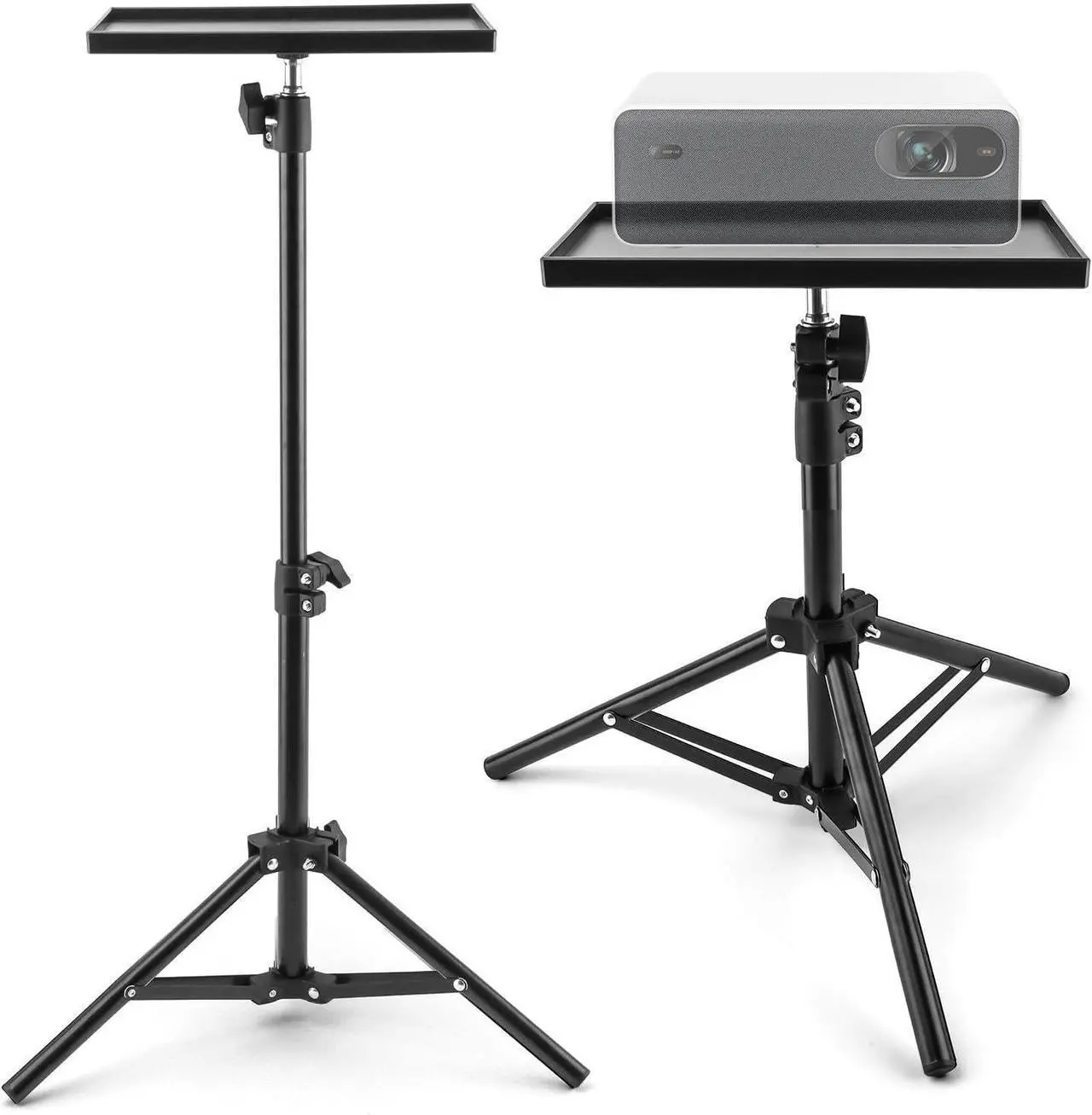 Main image of Projector Tripod Stand, Portable Laptop Tripod Stand, Multi Purpose DJ Equipment Studio Stand Mount Holder for Outdoor Office Home Stage, Adjustable Height 21.65 to 47.24 Inch