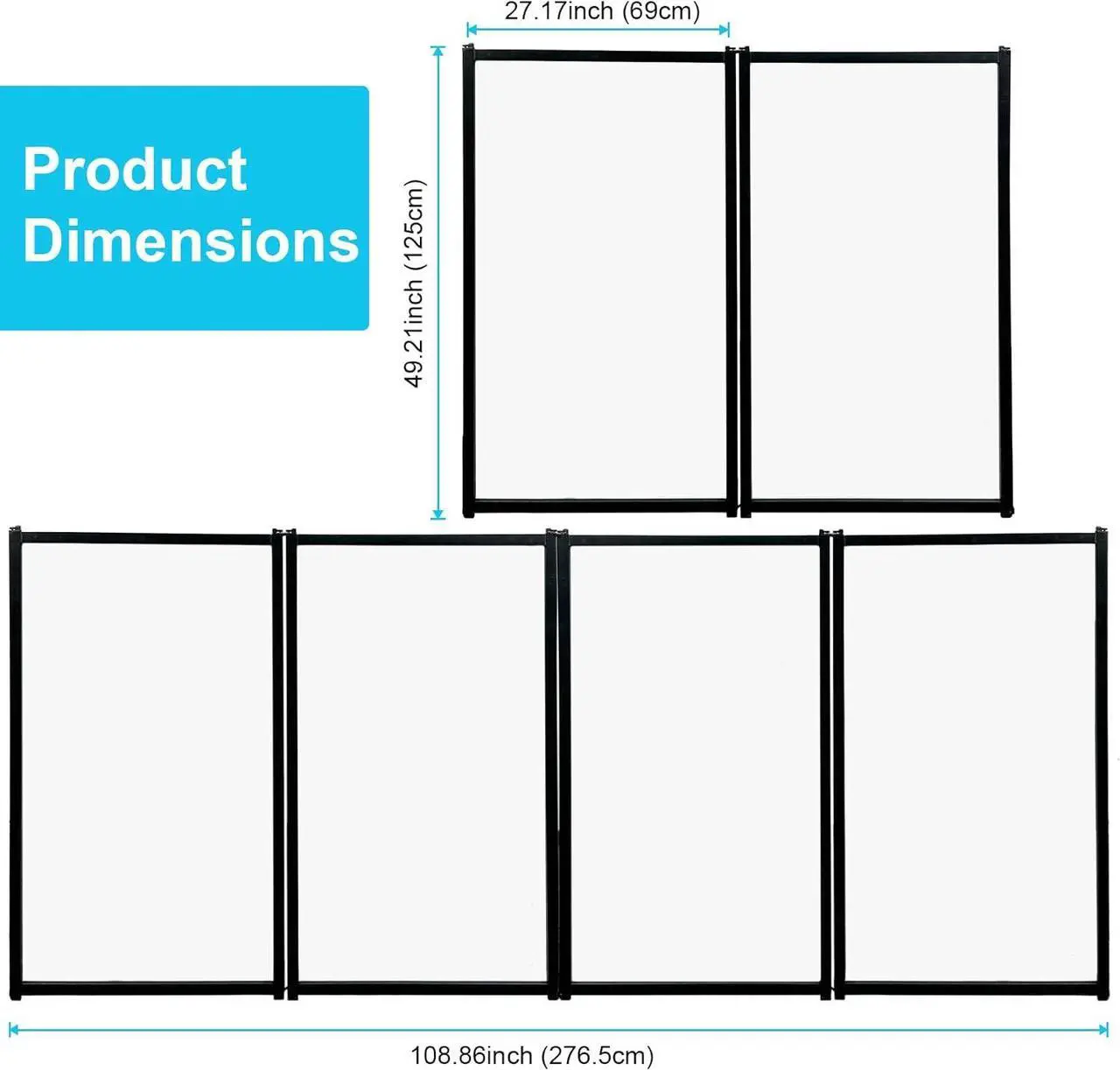 Alt view image 2 of 5 - Portable DJ Facade, Professional DJ Fence, Foldable DJ Booth with Black and White Lighting Scrim, Adjustable Standing DJ Event Facade with Oversized Carry Bag