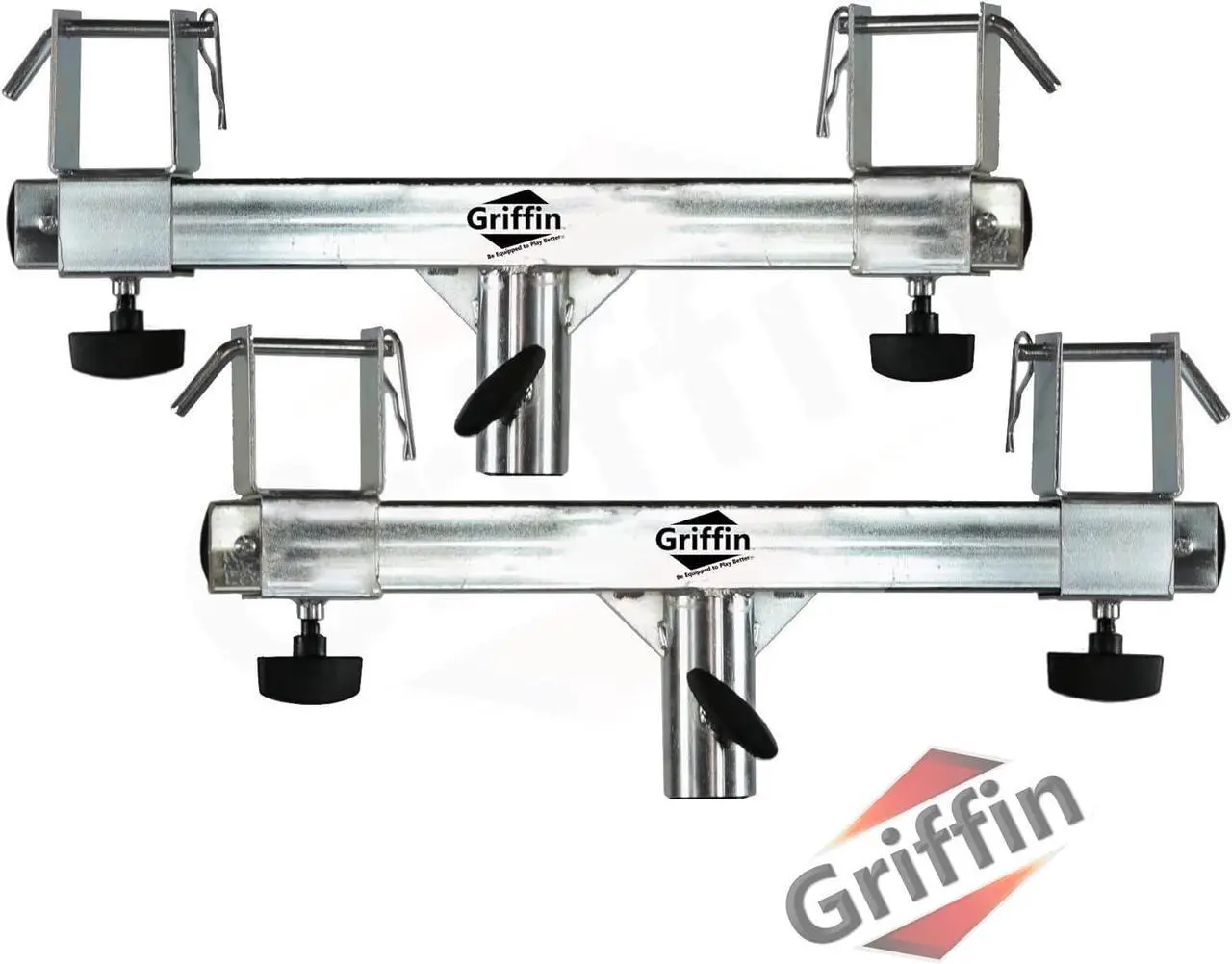 Main image of T Bar Adapters for Lighting  Stands (2)| Triangle or Square ing Bracket Mounts for Light Cans & DJ Booth Kit | Pro-Audio Effects Stage Hardware Holder | Music Equipment Gear Platform
