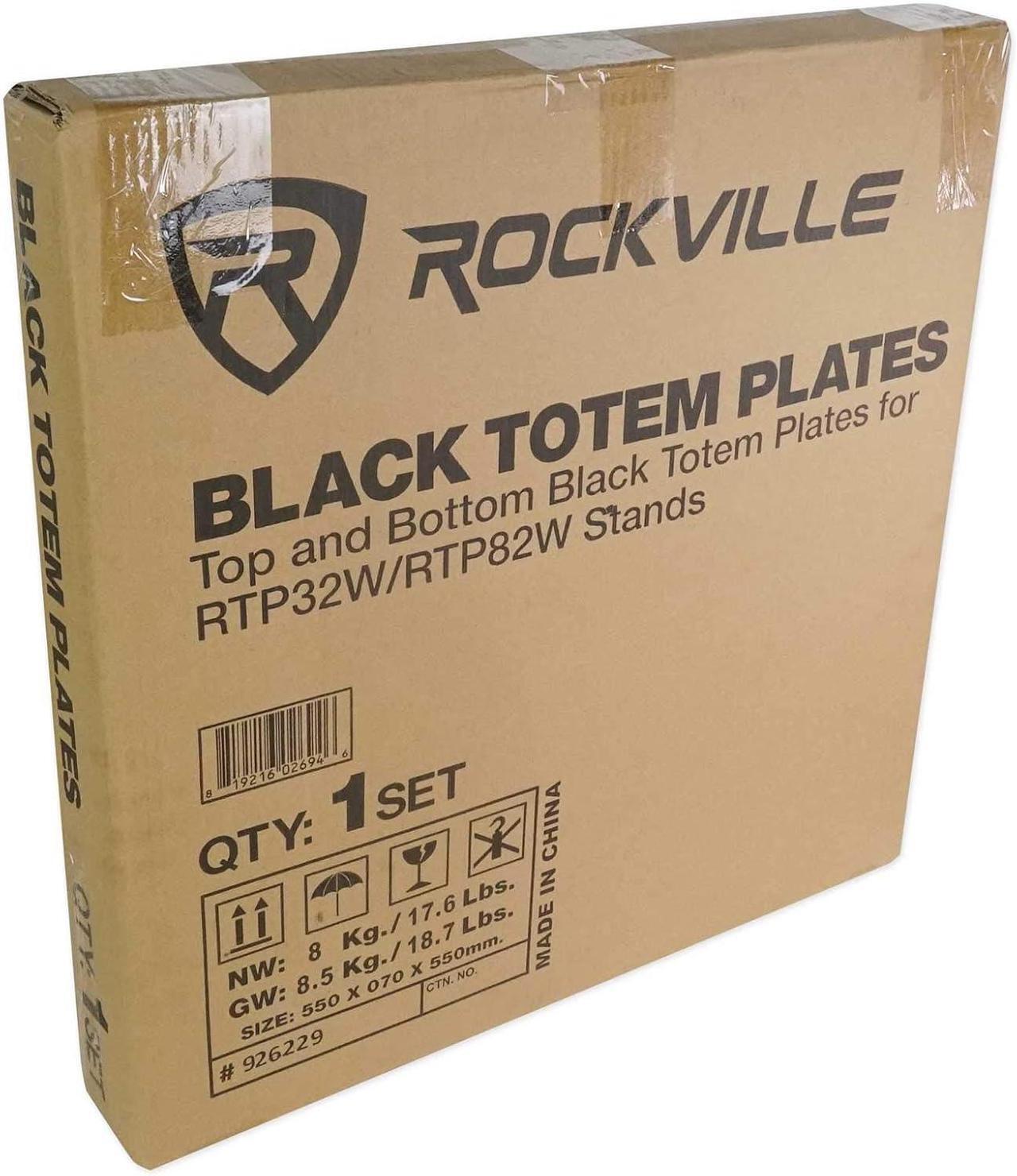 Alt view image 6 of 6 - Top+Bottom Black Totem Plates to Make RTP32W/RTP82W Stands