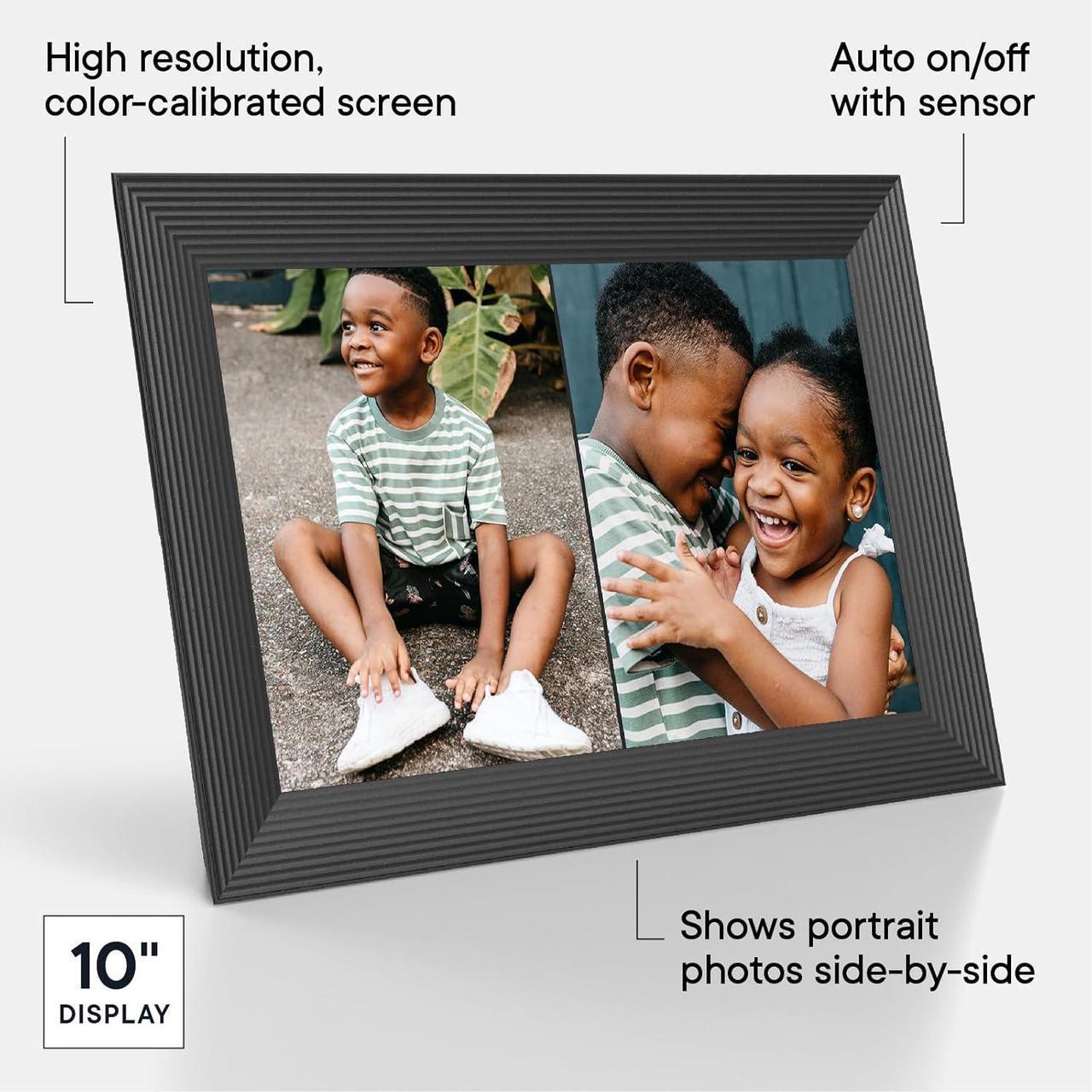 Alt view image 3 of 7 - HD WiFi Digital Picture Frame, 10.1, Add Photos with Aura App, Free Unlimited Storage - Wirecutters Pick for Best Digital Photo Frame 2022 - Gravel