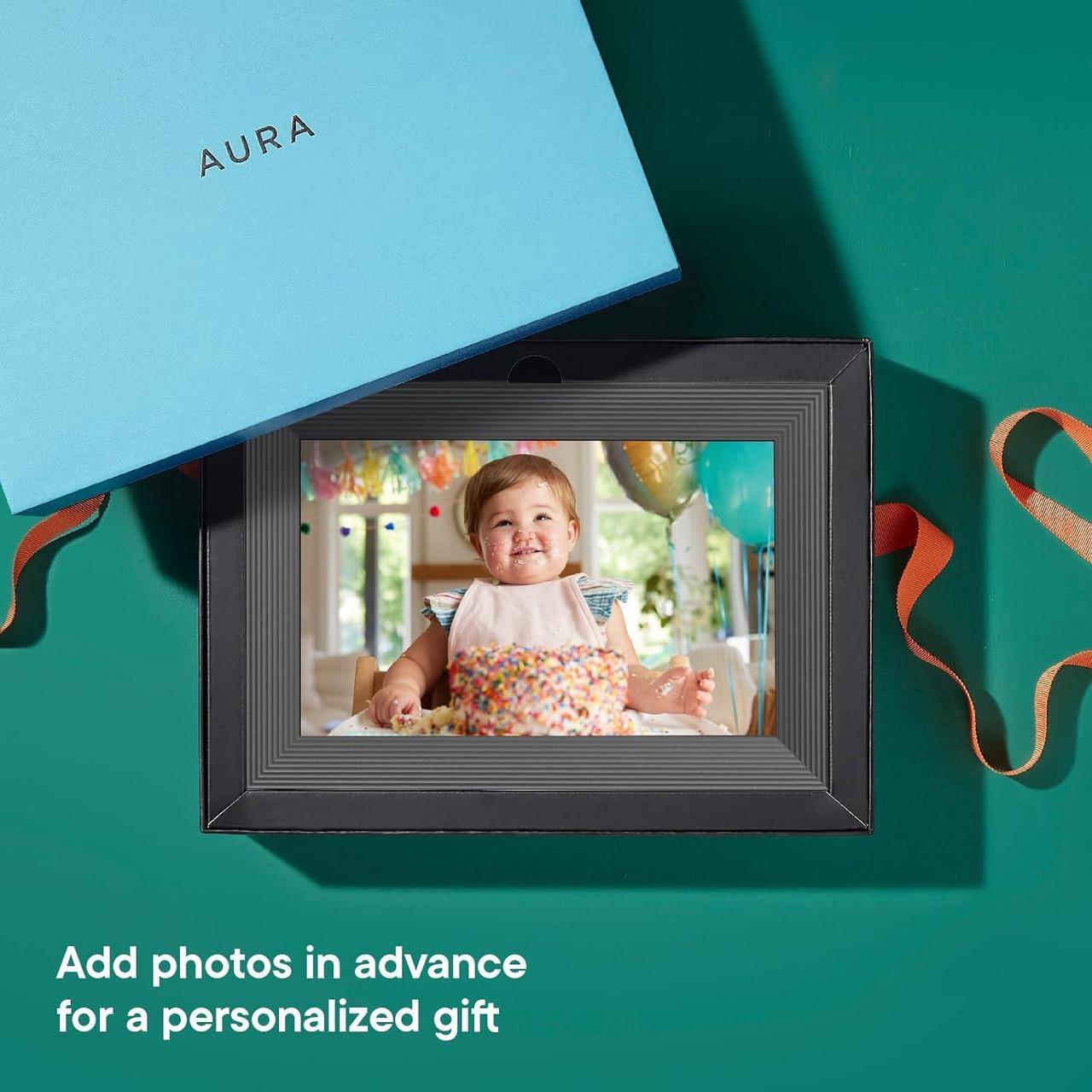 Alt view image 5 of 7 - HD WiFi Digital Picture Frame, 10.1, Add Photos with Aura App, Free Unlimited Storage - Wirecutters Pick for Best Digital Photo Frame 2022 - Gravel