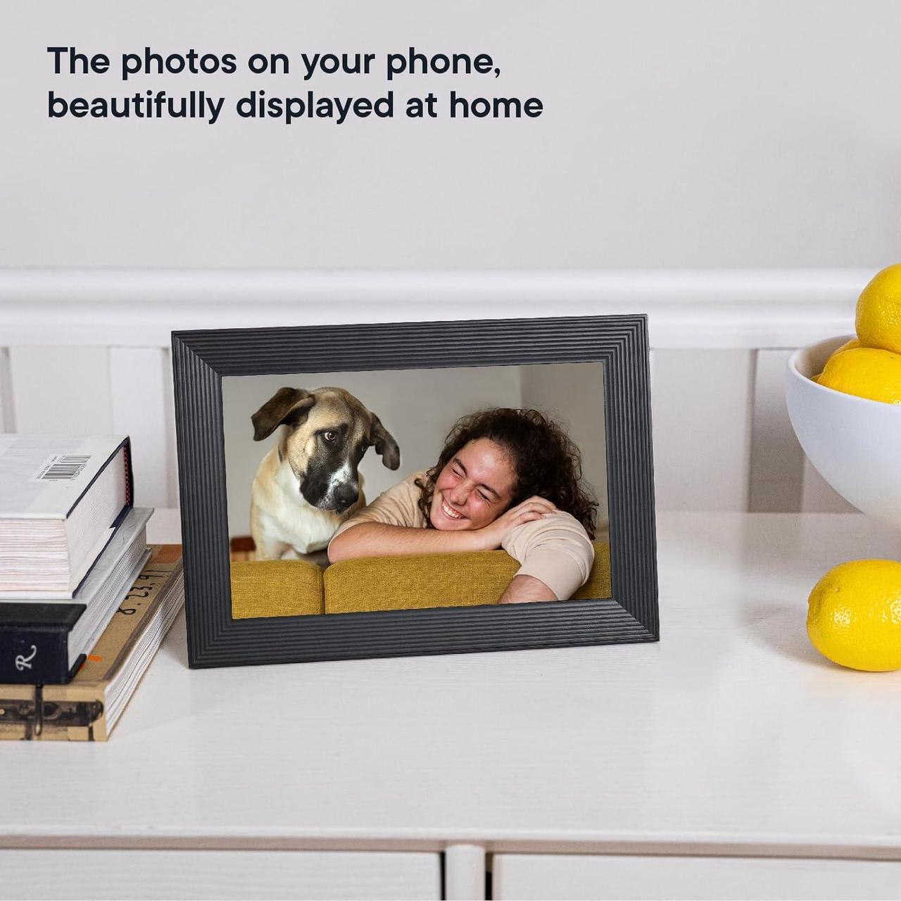 Alt view image 6 of 7 - HD WiFi Digital Picture Frame, 10.1, Add Photos with Aura App, Free Unlimited Storage - Wirecutters Pick for Best Digital Photo Frame 2022 - Gravel