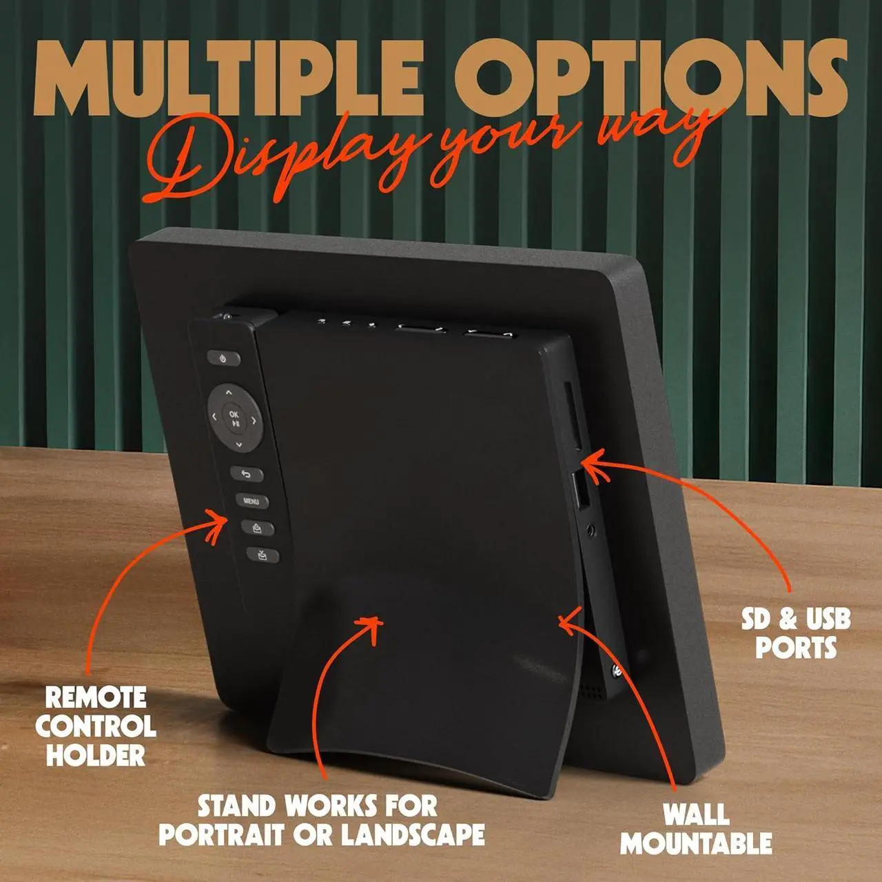 Alt view image 6 of 7 - 10 inch Digital Frame WiFi | Free Unlimited Cloud Storage | Motion Sensor | Highly giftable for Grandparents | IPS Display | Easy Setup Digital Photo Frame | Electronic Picture Frame