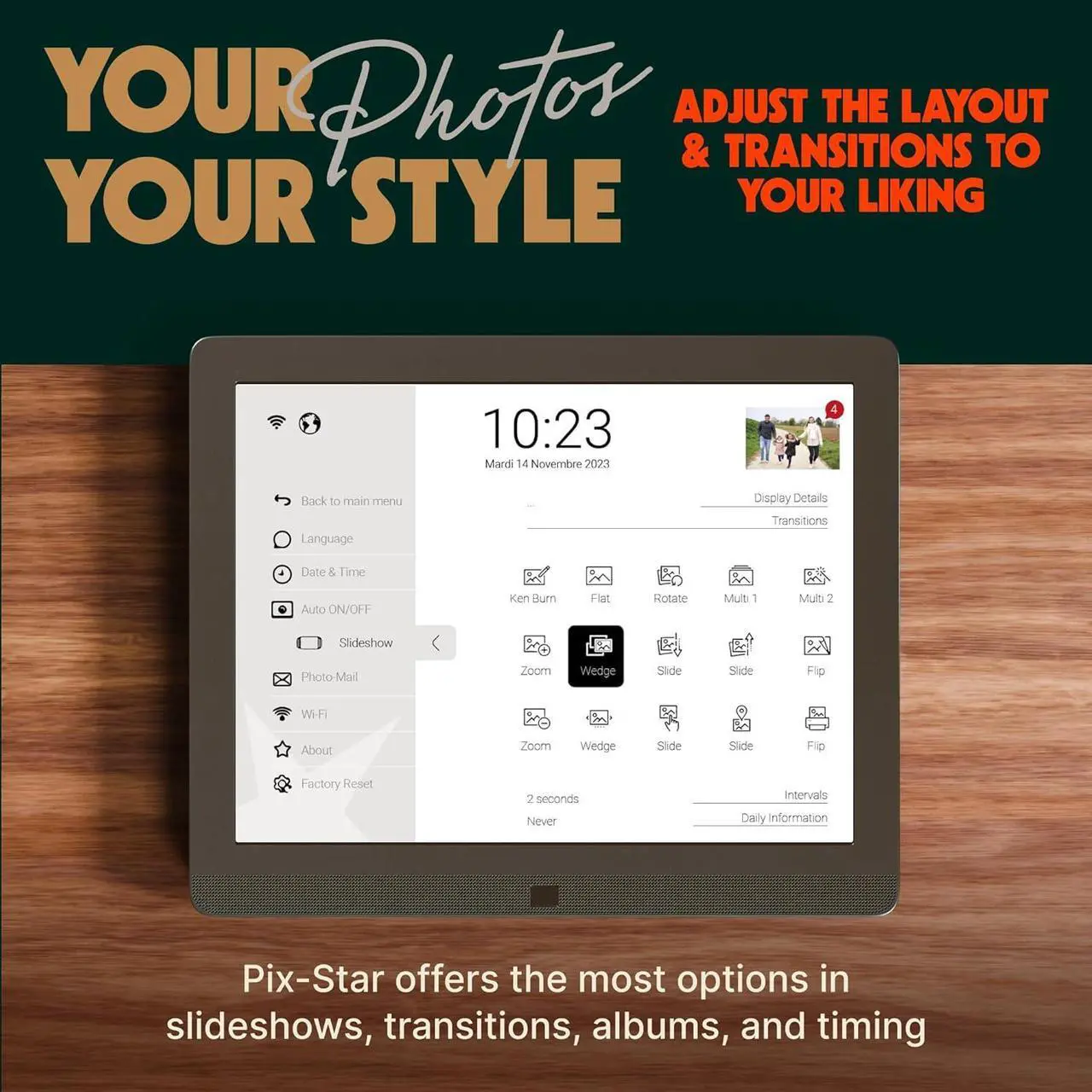 Alt view image 7 of 7 - 10 inch Digital Frame WiFi | Free Unlimited Cloud Storage | Motion Sensor | Highly giftable for Grandparents | IPS Display | Easy Setup Digital Photo Frame | Electronic Picture Frame