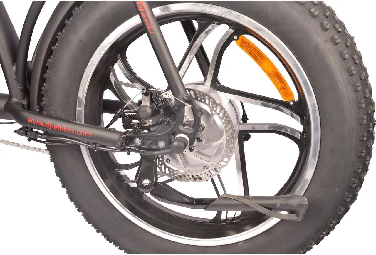 Alt view image 5 of 5 - DJ Super Electric Bike 20* 4” Fat Tire, Powerful 750W Bafang Motor, 48V 13Ah LG Battery, Max Range 50 miles. Aluminum Frame, Matte Black, LED Bike Light, MOZO Suspension Fork and 7-Speed Shimano Gear