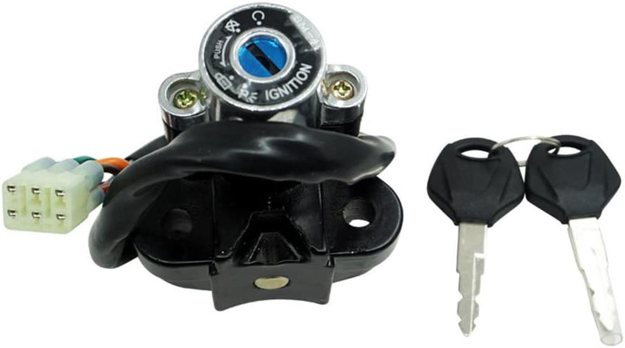 Acaigel Motorcycle Modified Ignition Key Lock Kit Switch For Kawasaki Yamaha