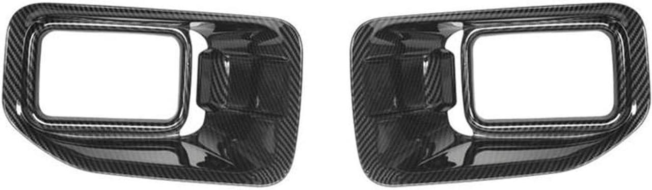 Acaigel 2xCarbon Fiber ABS Front Fog Light Lamp Cover Trim Kit For 2015-20 Ford F150 XLT