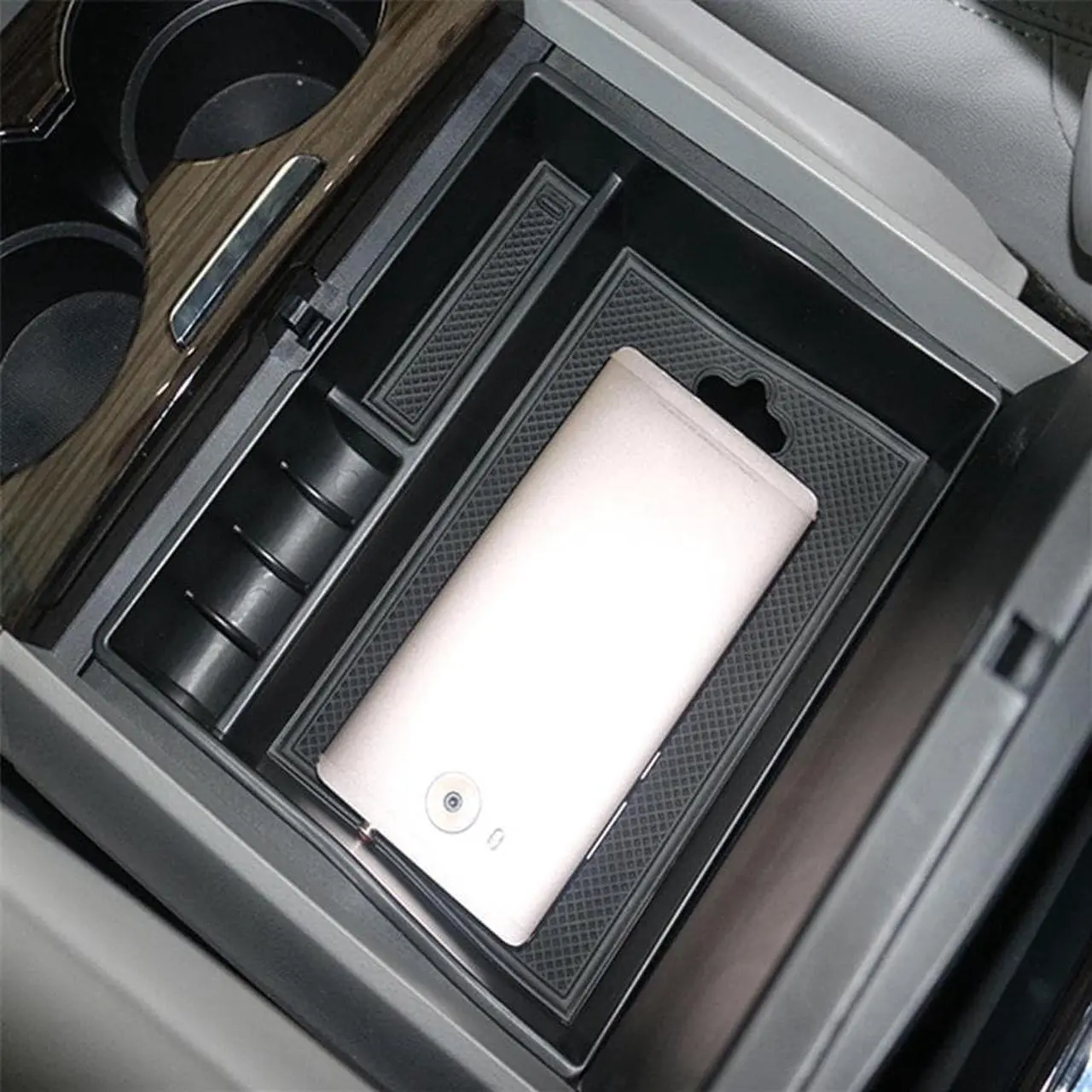 Alt view image 5 of 5 - Yassdwbn 1PC Car Center Console Armrest Storage Tray Box For Toyota Sienna 2011-2019